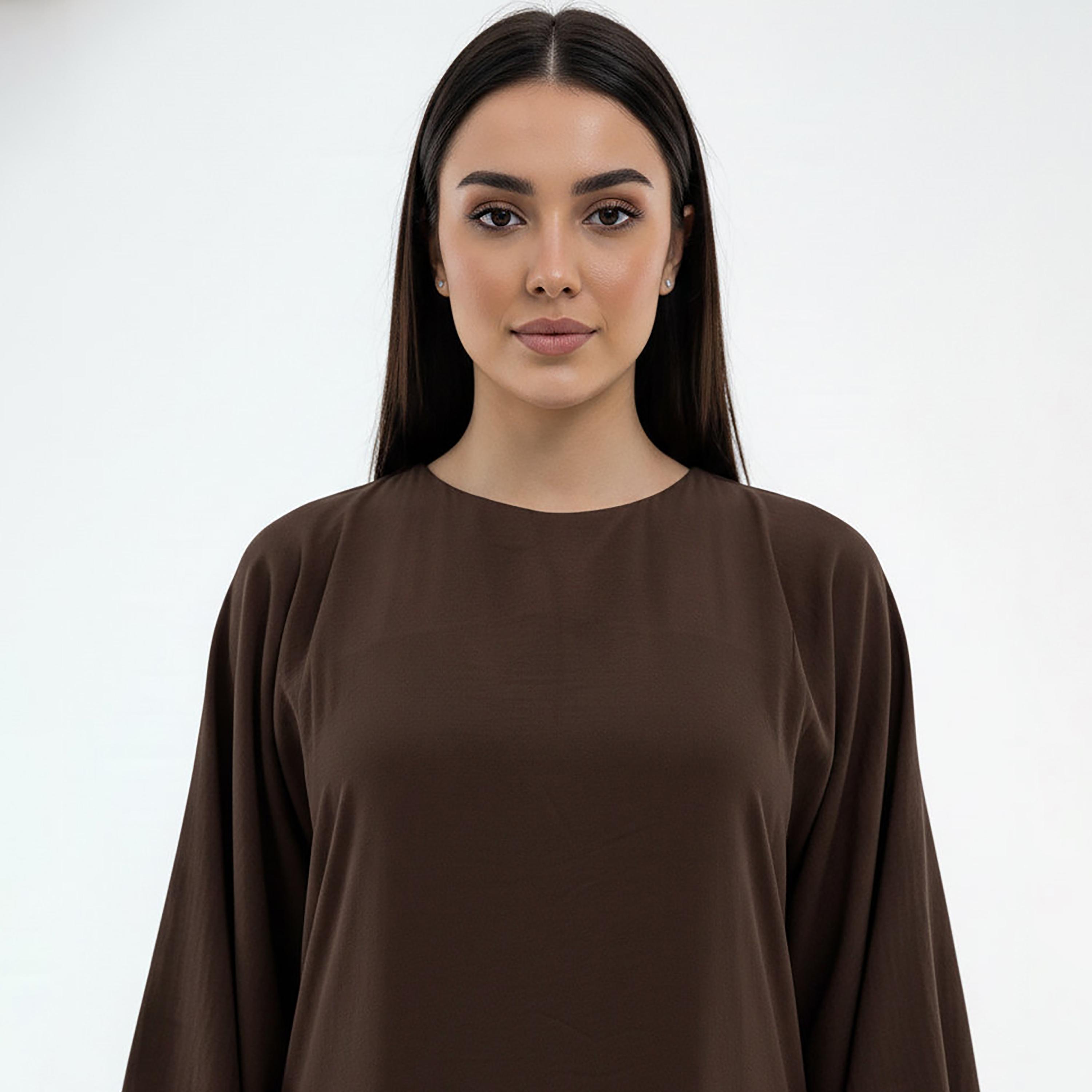Msquare Fashion Bishop Sleeves Harir Maqsood Women's Abaya-women-arabicclothing-abayas-image-2