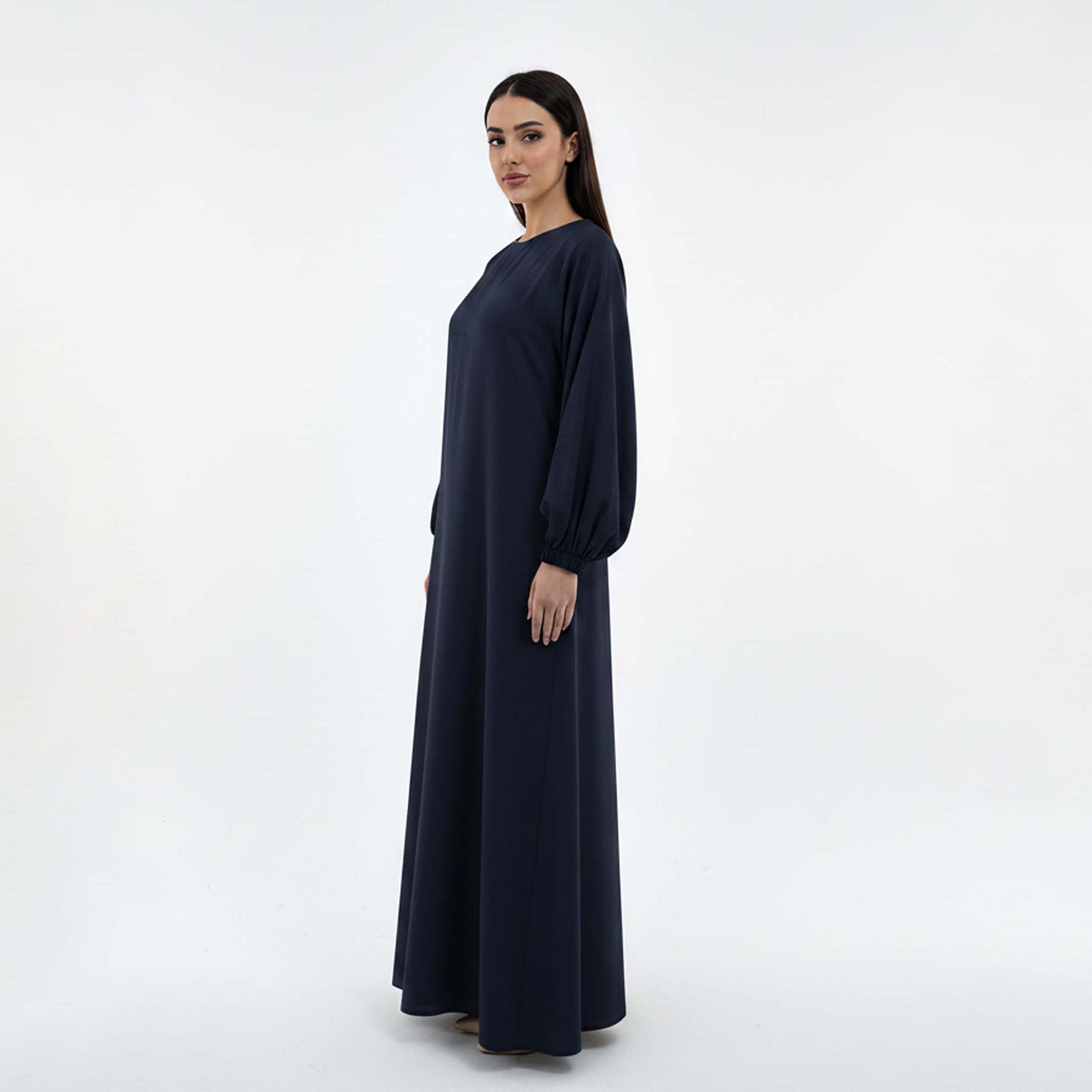 Msquare Fashion Bishop Sleeves Harir Maqsood Women's Abaya-women-arabicclothing-abayas-image-3