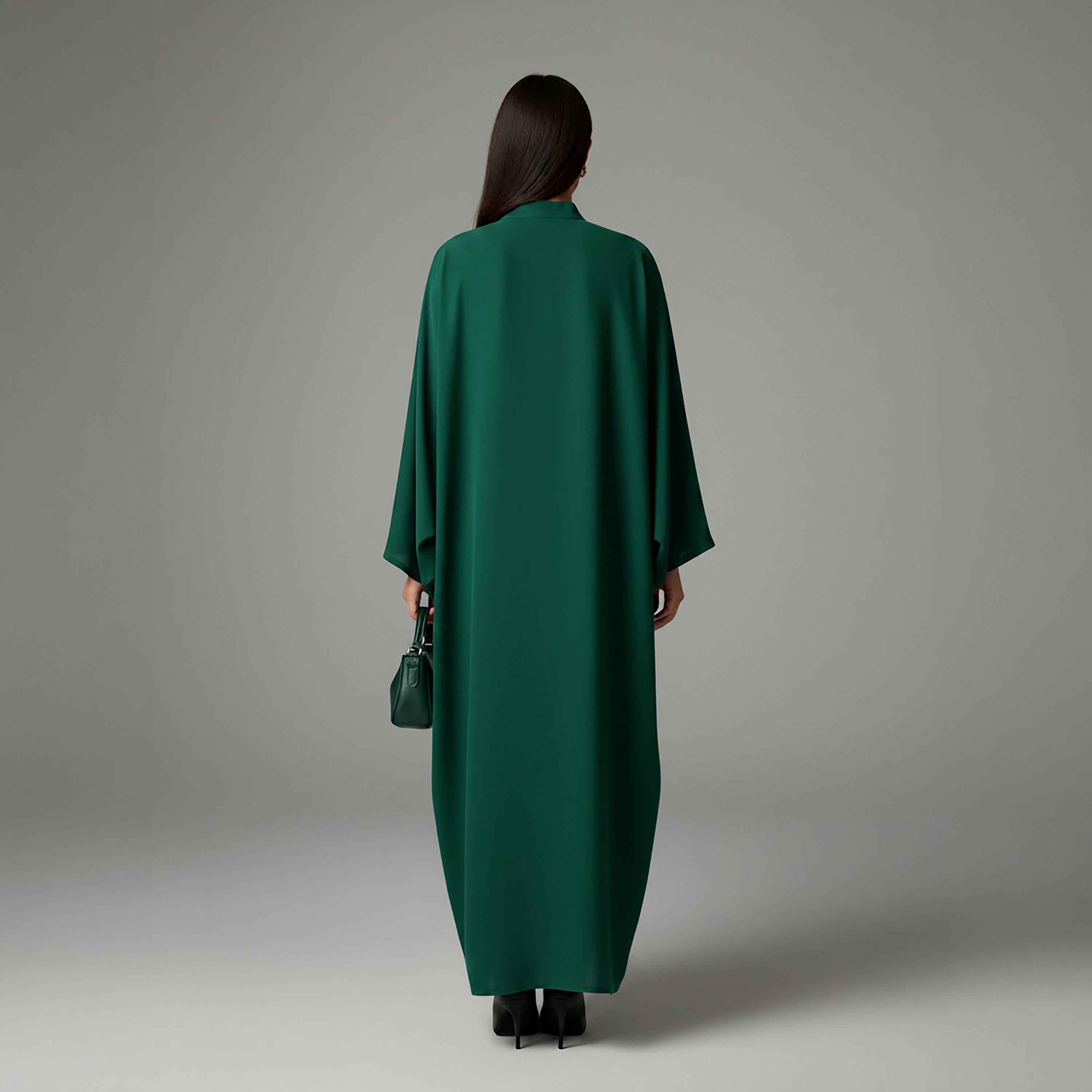 Msquare Fashion Mandarin Collar Korean Nida Women's Korean Abaya-women-arabicclothing-abayas-image-3