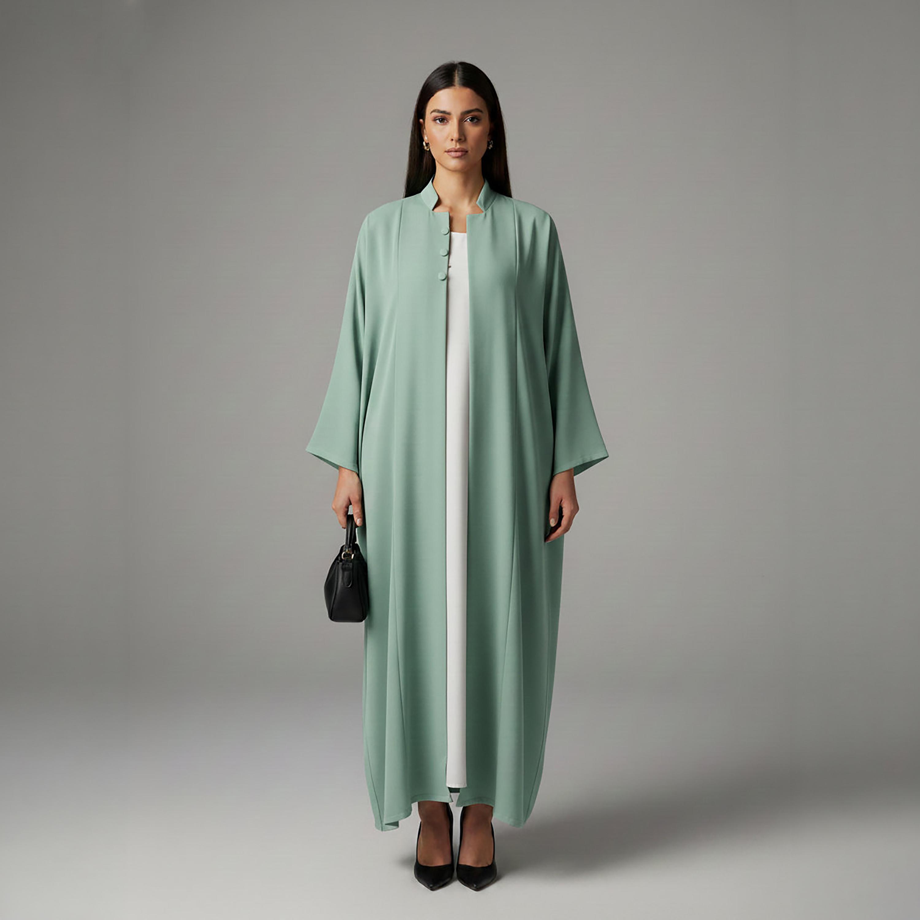 عباءة "نيدا كوري" بياقة ماندارين للنساء من إم سكوير فاشن-women-arabicclothing-abayas-image-1