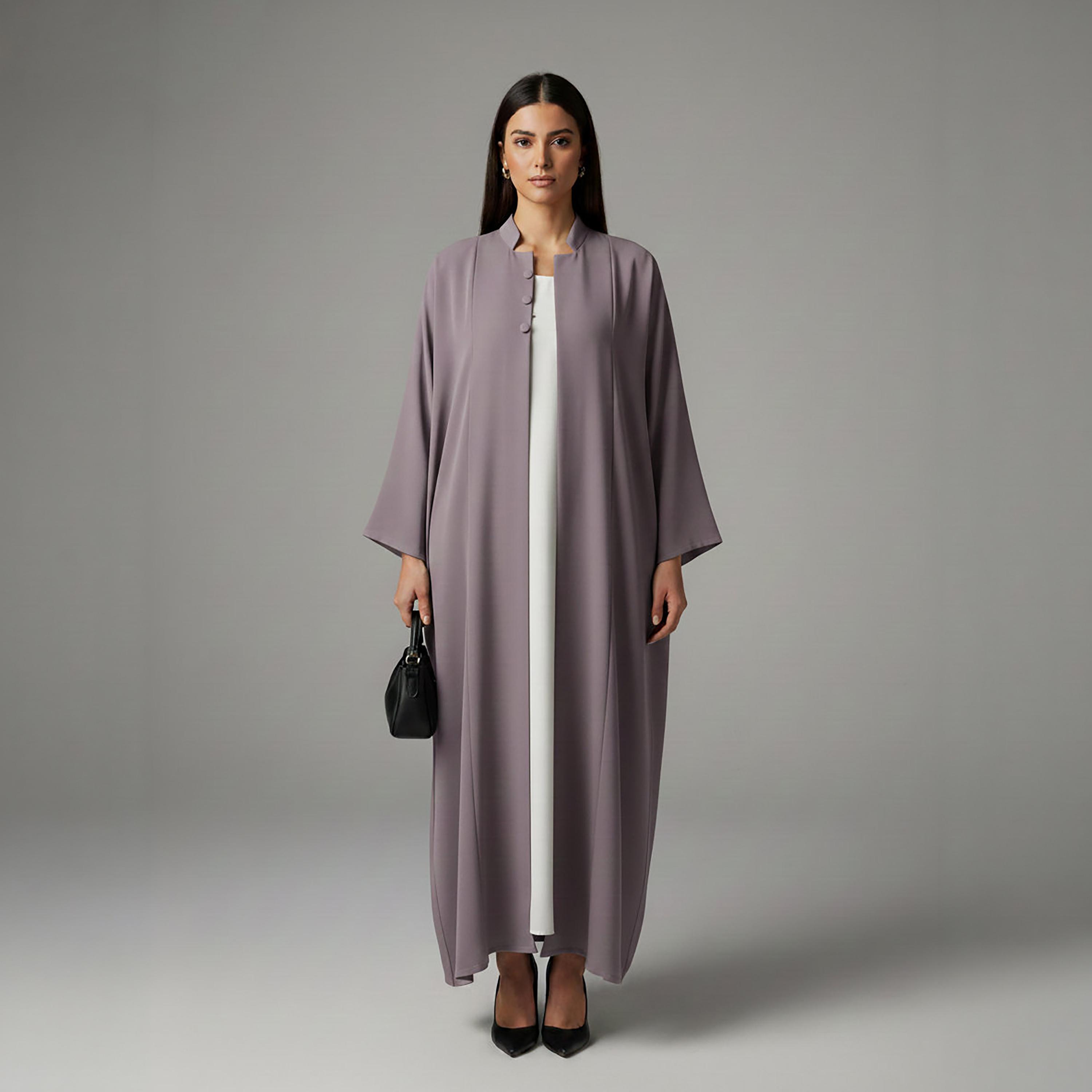 عباءة "نيدا كوري" بياقة ماندارين للنساء من إم سكوير فاشن-women-arabicclothing-abayas-image-1