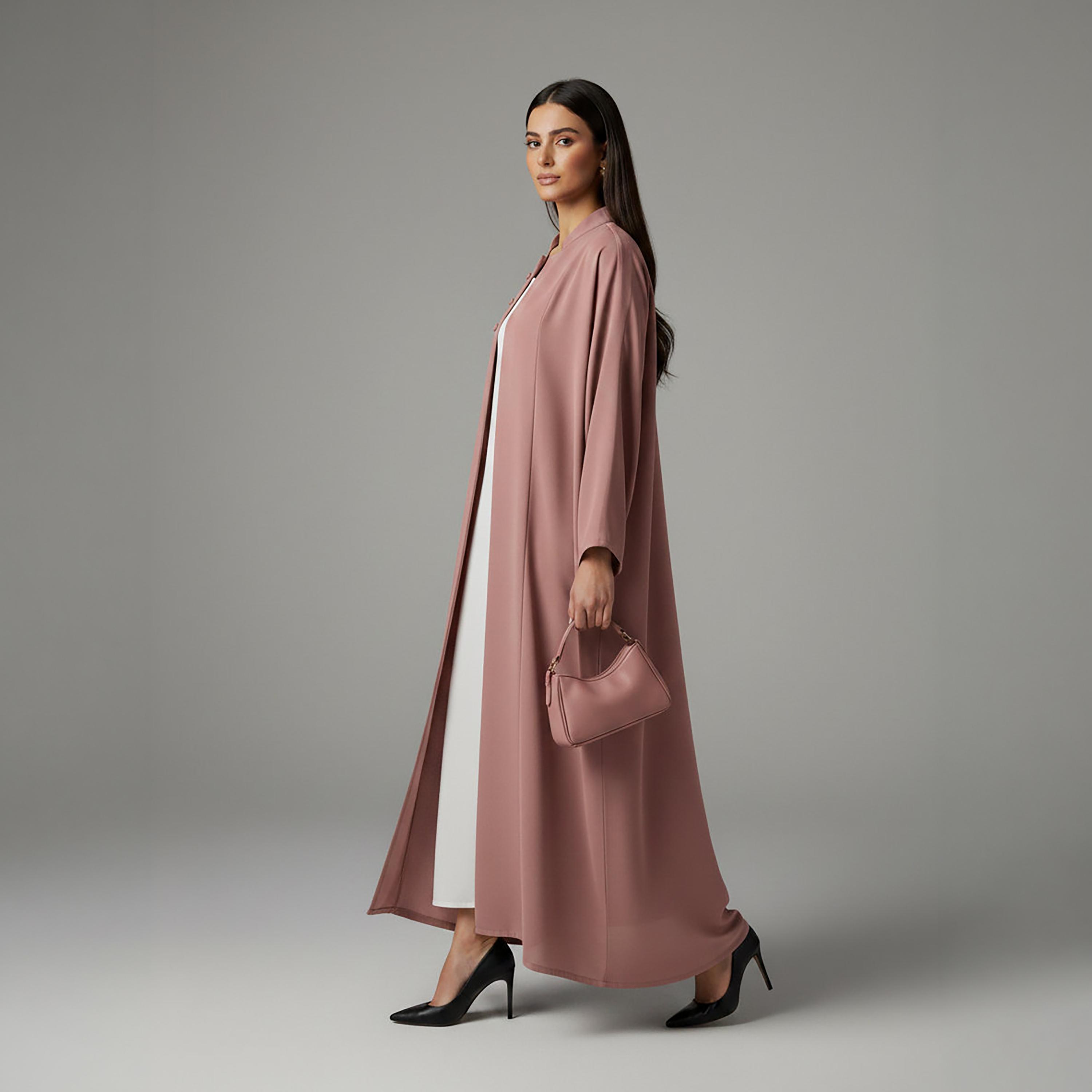 Msquare Fashion Mandarin Collar Korean Nida Women's Korean Abaya-women-arabicclothing-abayas-image-3
