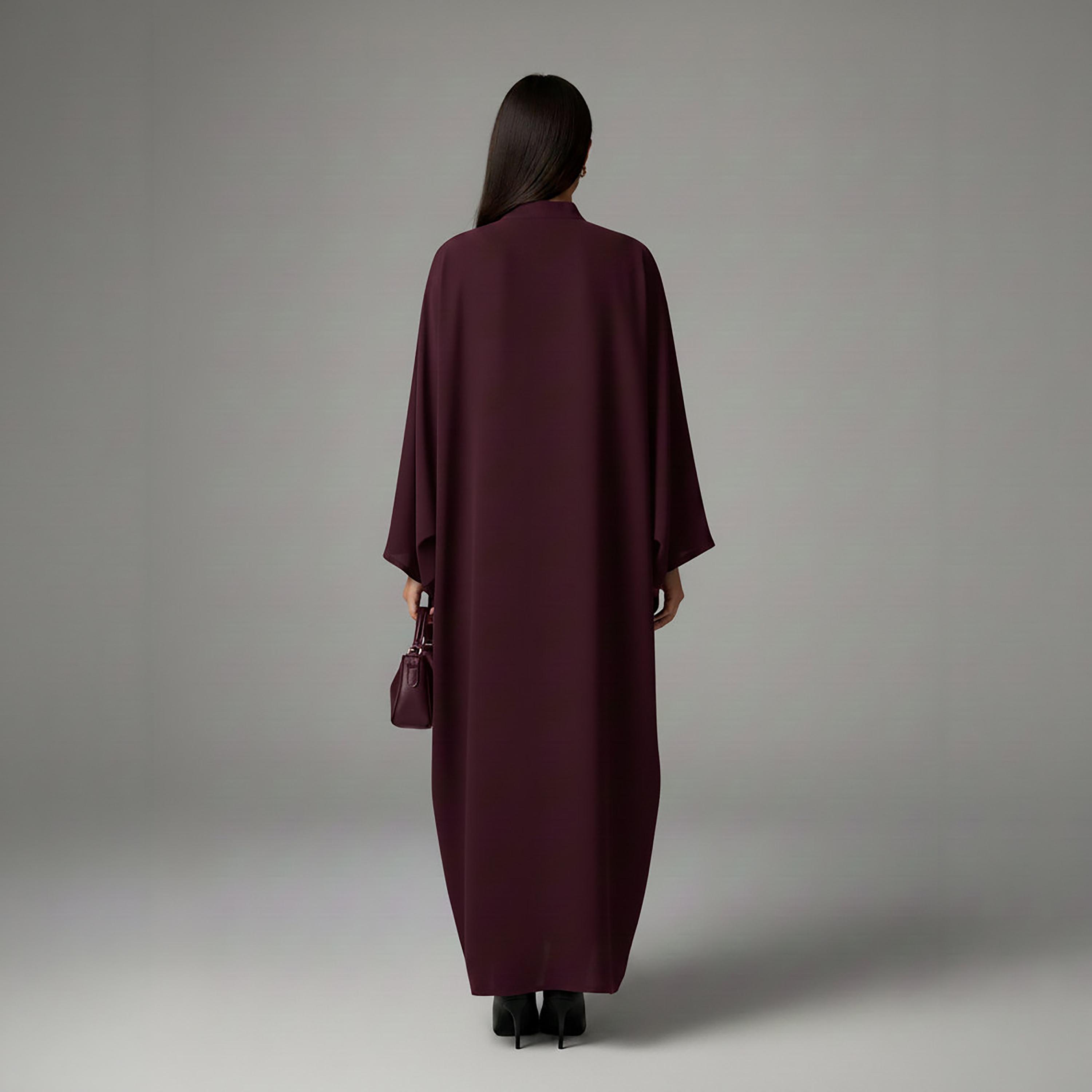 Msquare Fashion Mandarin Collar Korean Nida Women's Korean Abaya-women-arabicclothing-abayas-image-3
