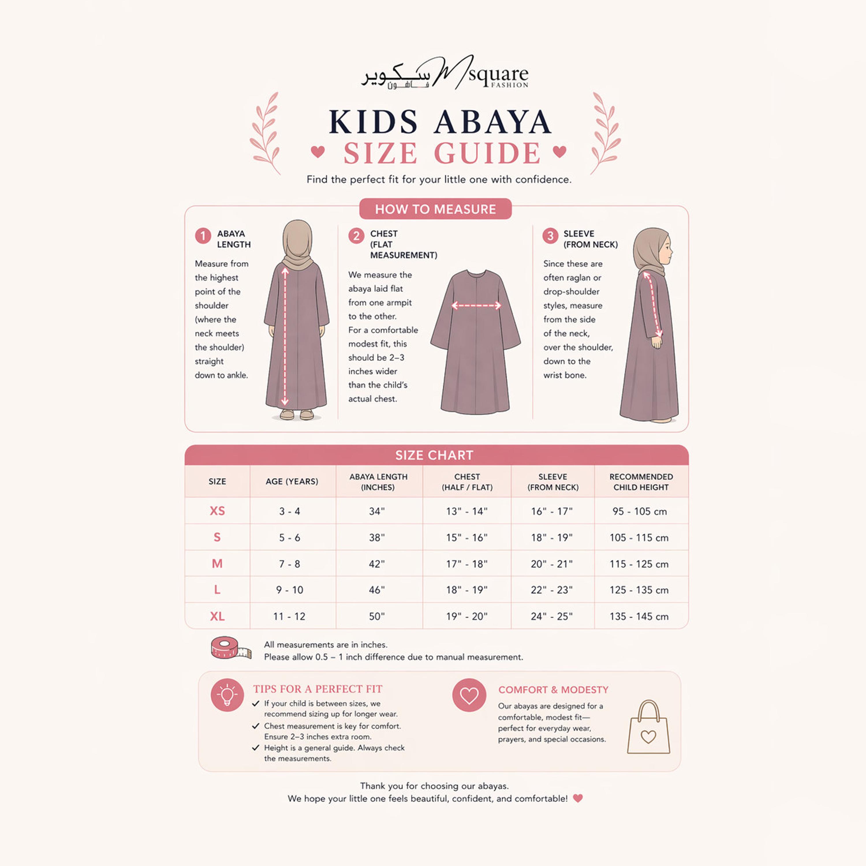 Msquare Fashion Contrast Piping Wide Sleeves Silk Girls Abaya-girls-arabicclothing-abayas-image-4