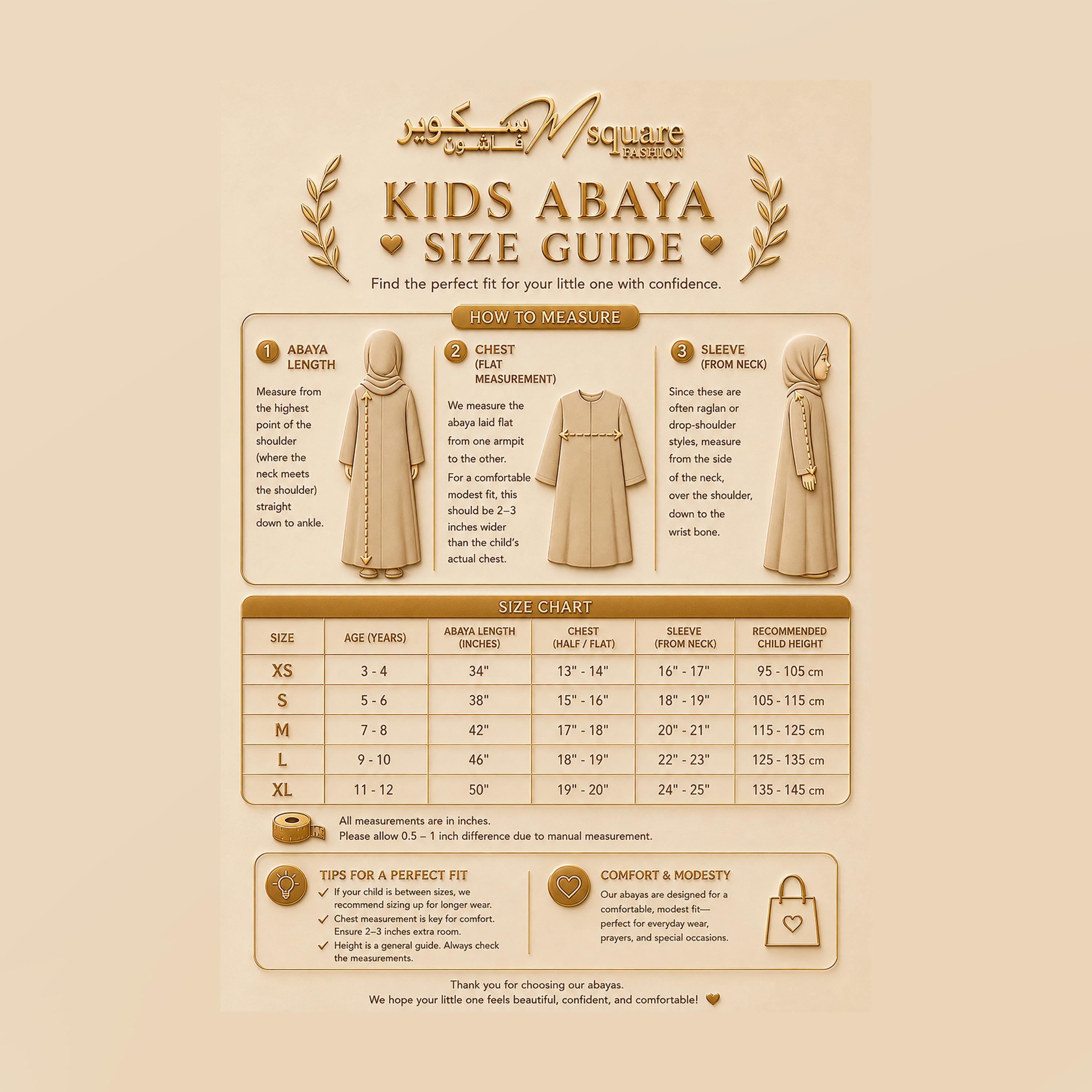 Msquare Fashion 3-Piece Textured Kimono Sleeves Silk Girls Abaya Set-girls-arabicclothing-abayas-image-6