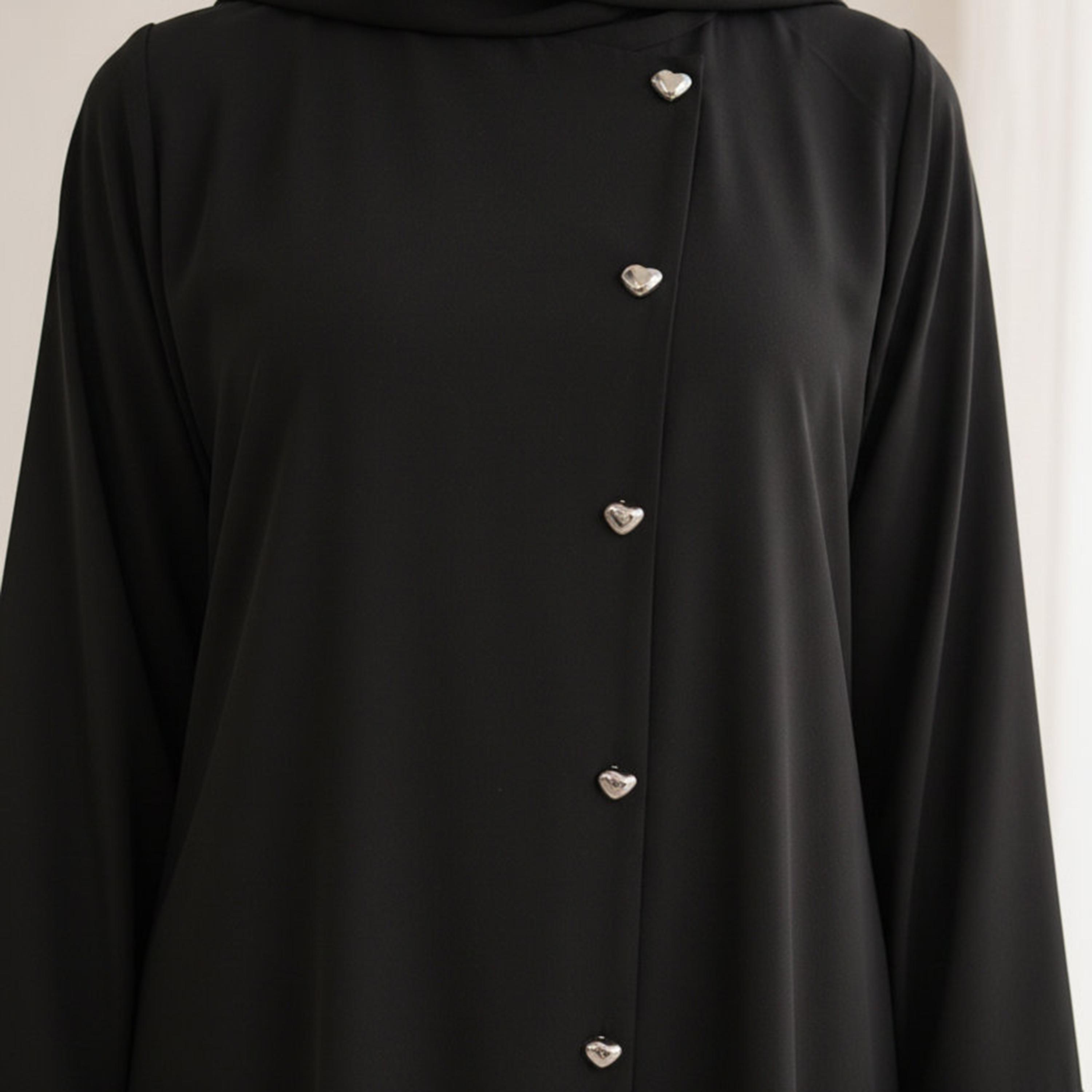 Msquare Fashion Nida Women's Korean Abaya with Hijab-women-arabicclothing-abayas-image-2