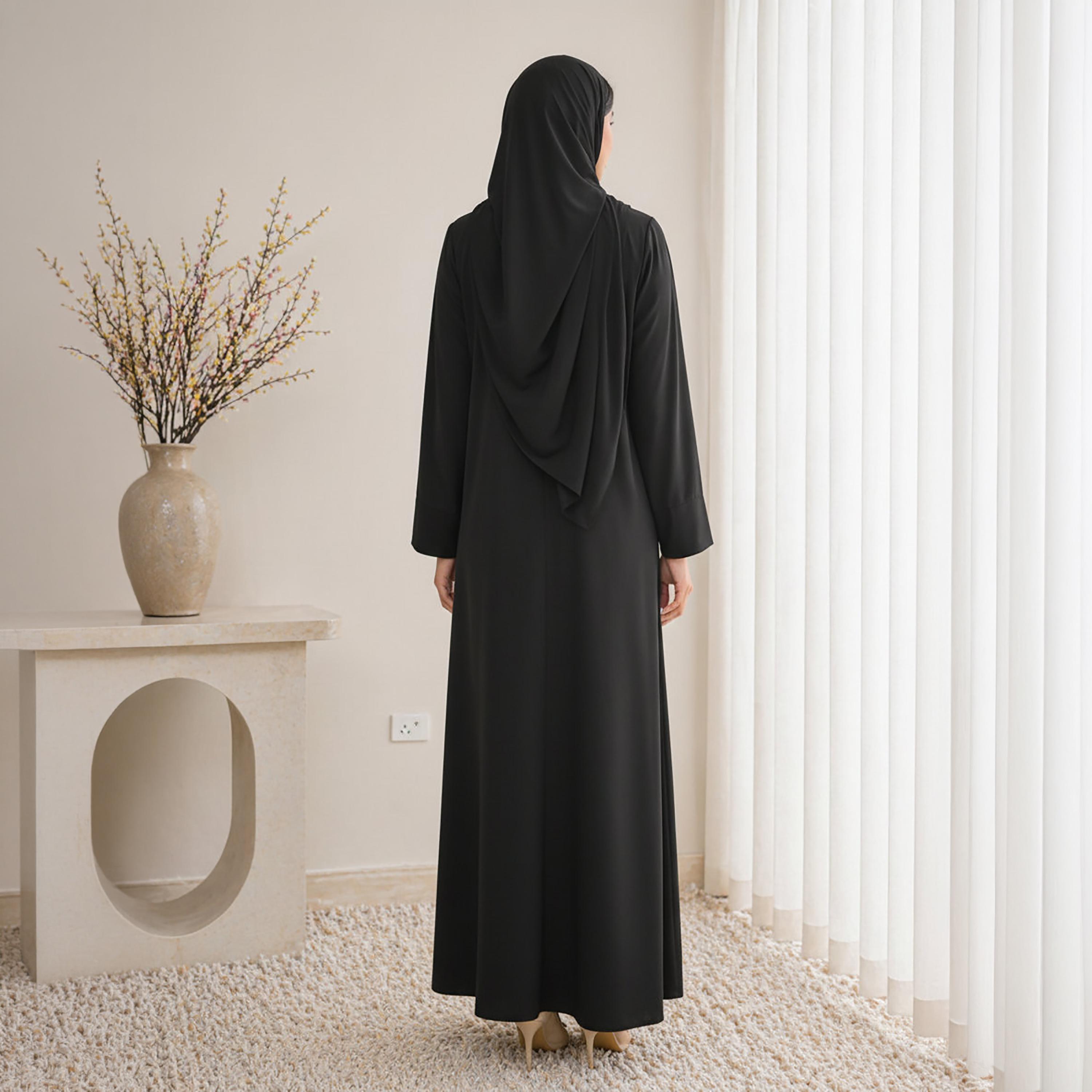 Msquare Fashion Nida Women's Korean Abaya with Hijab-women-arabicclothing-abayas-image-4