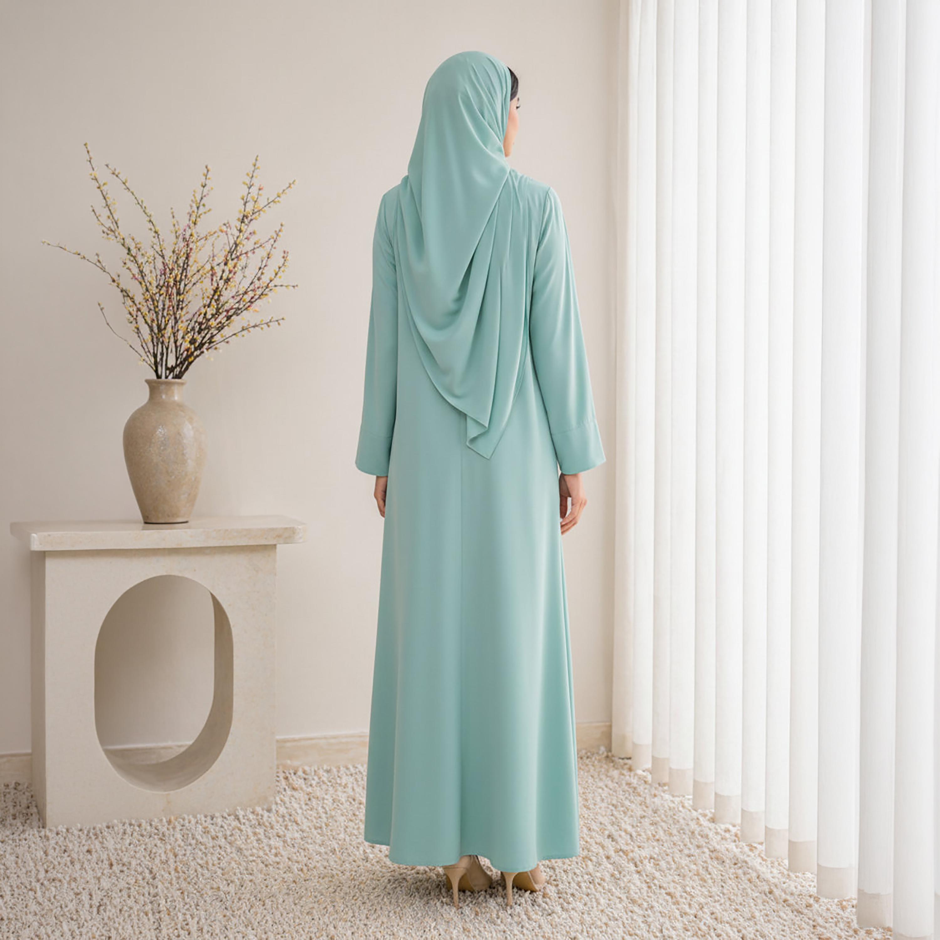 Msquare Fashion Nida Women's Korean Abaya with Hijab-women-arabicclothing-abayas-image-3