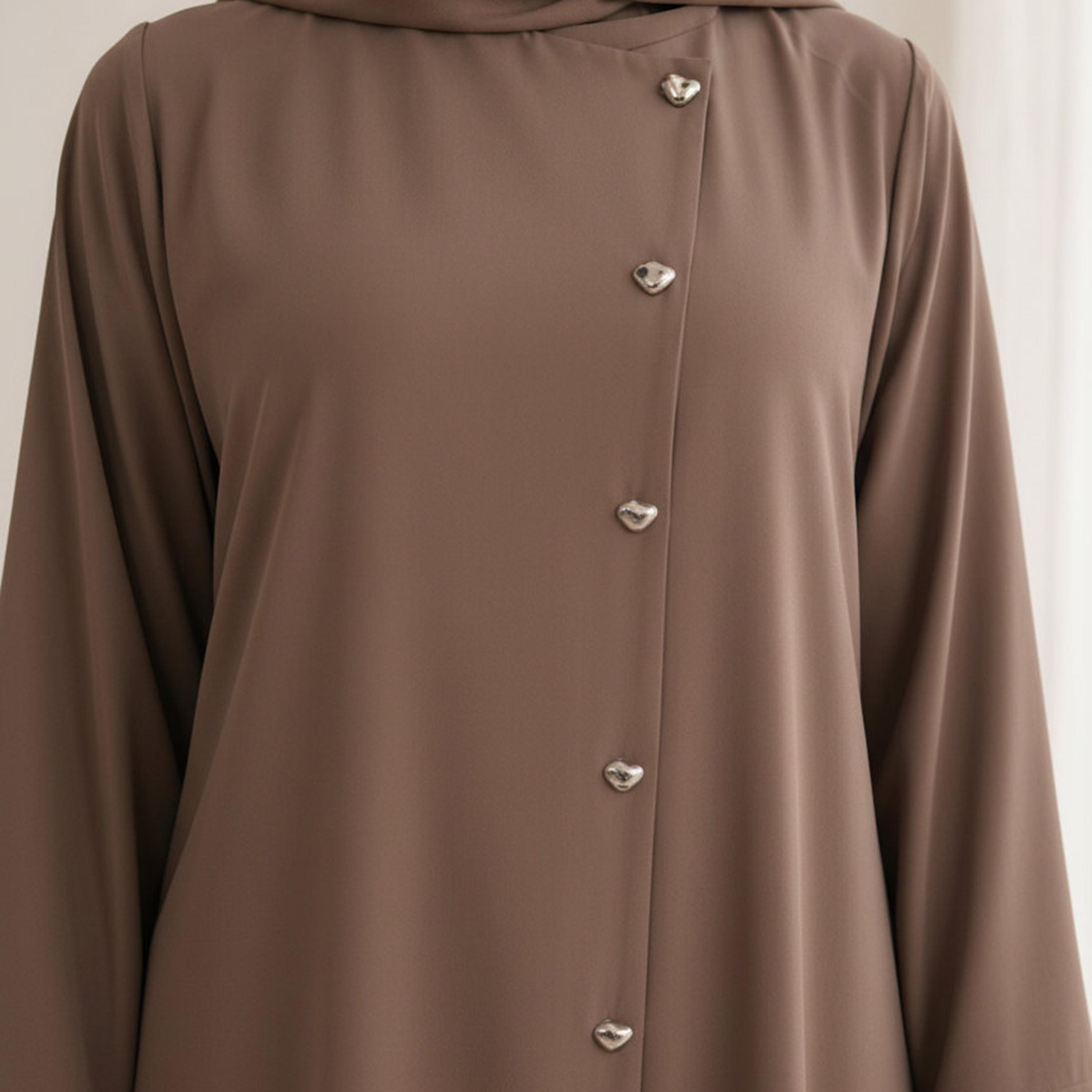 Msquare Fashion Nida Women's Korean Abaya with Hijab-women-arabicclothing-abayas-image-2