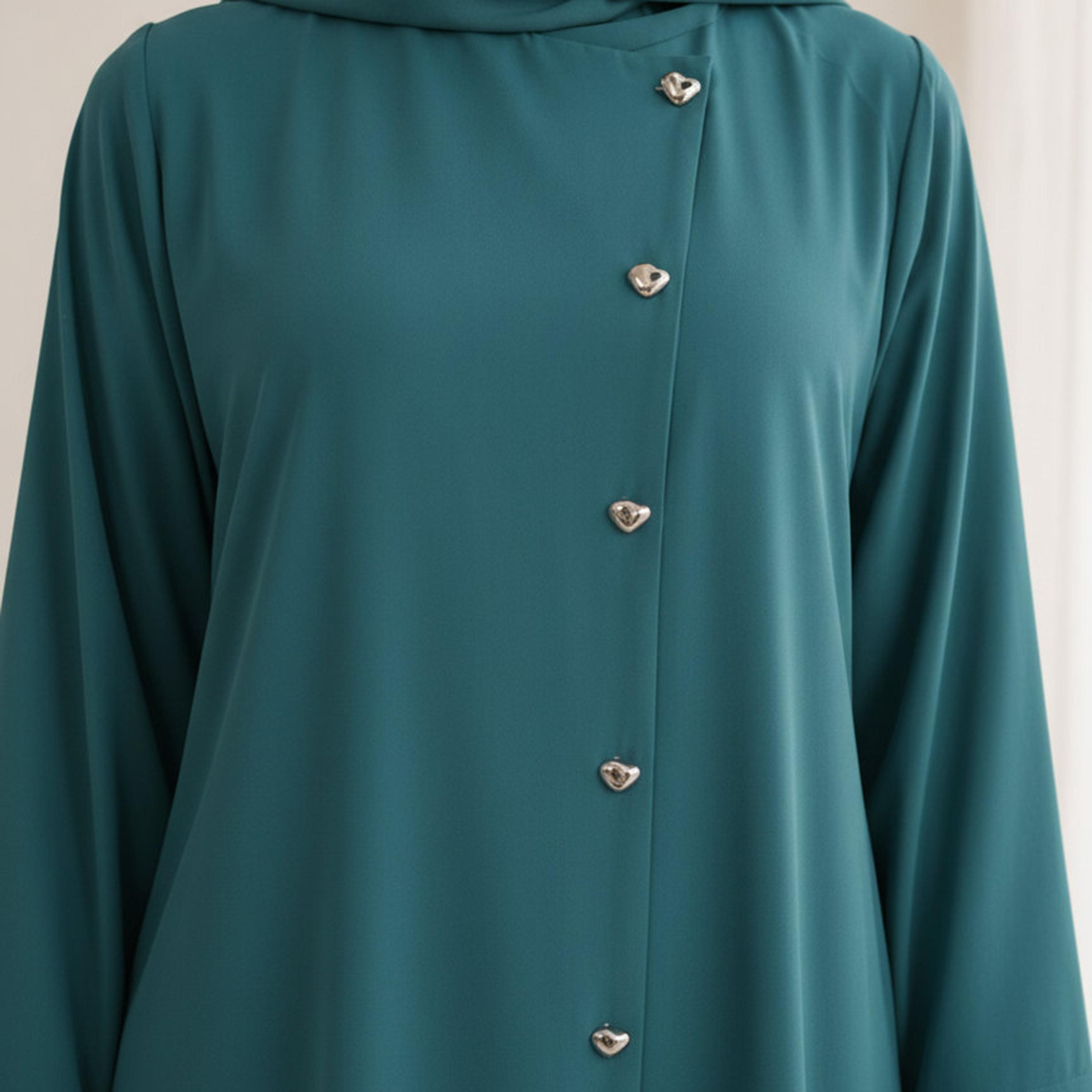Msquare Fashion Nida Women's Korean Abaya with Hijab-women-arabicclothing-abayas-image-2