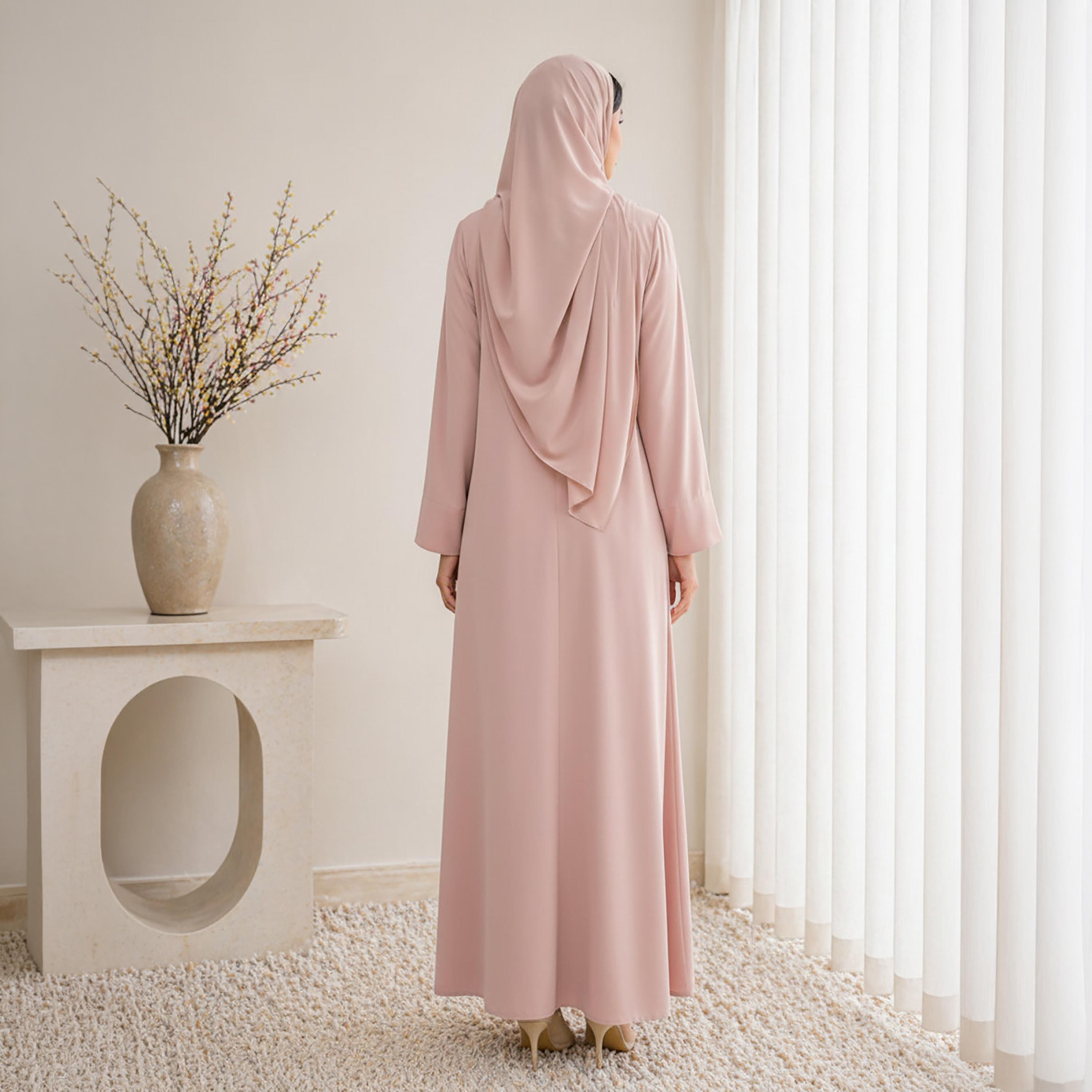 Msquare Fashion Nida Women's Korean Abaya with Hijab-women-arabicclothing-abayas-image-4