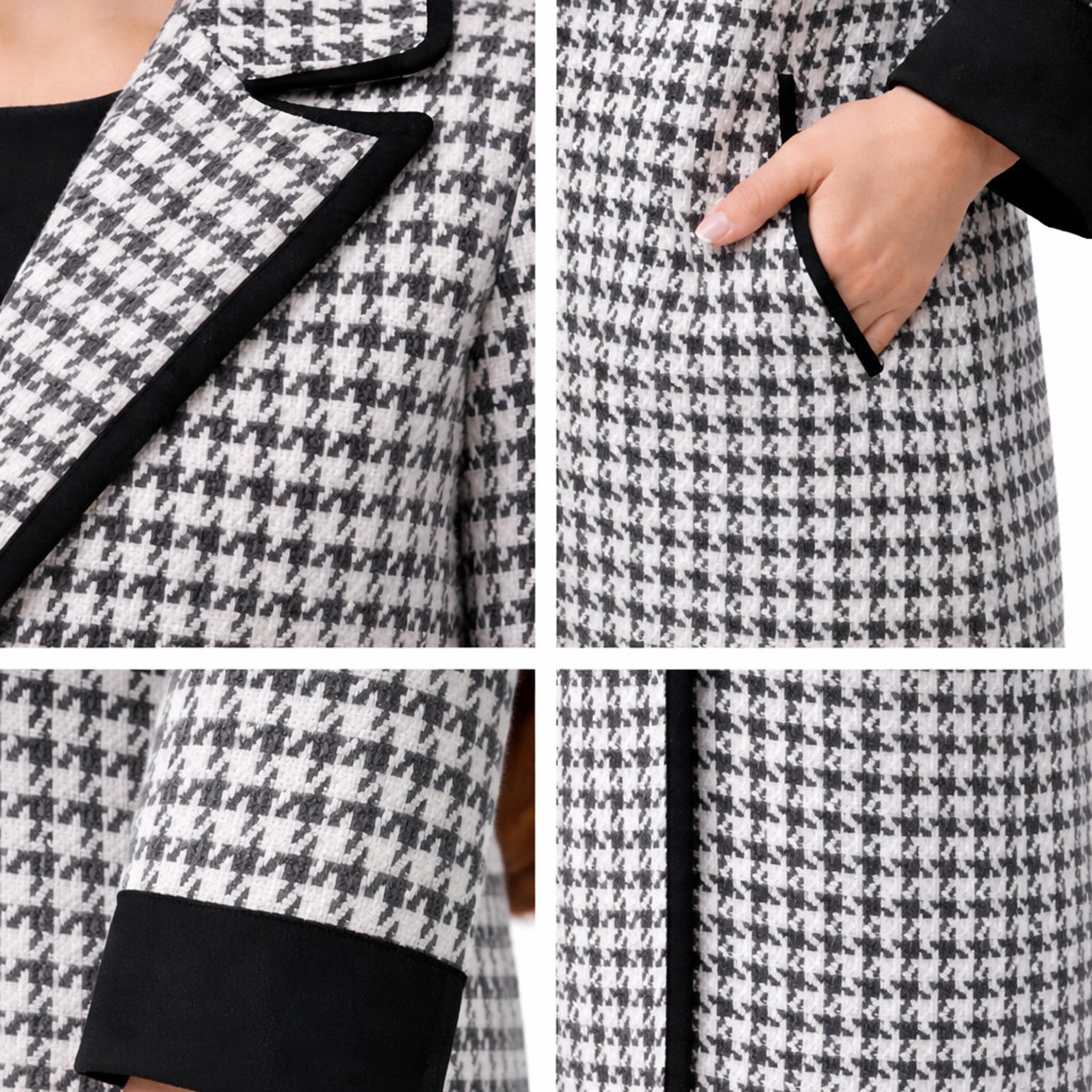Msquare Fashion Houndstooth Lapel Collar Silk Girls Coat Style Abaya-girls-arabicclothing-abayas-image-2