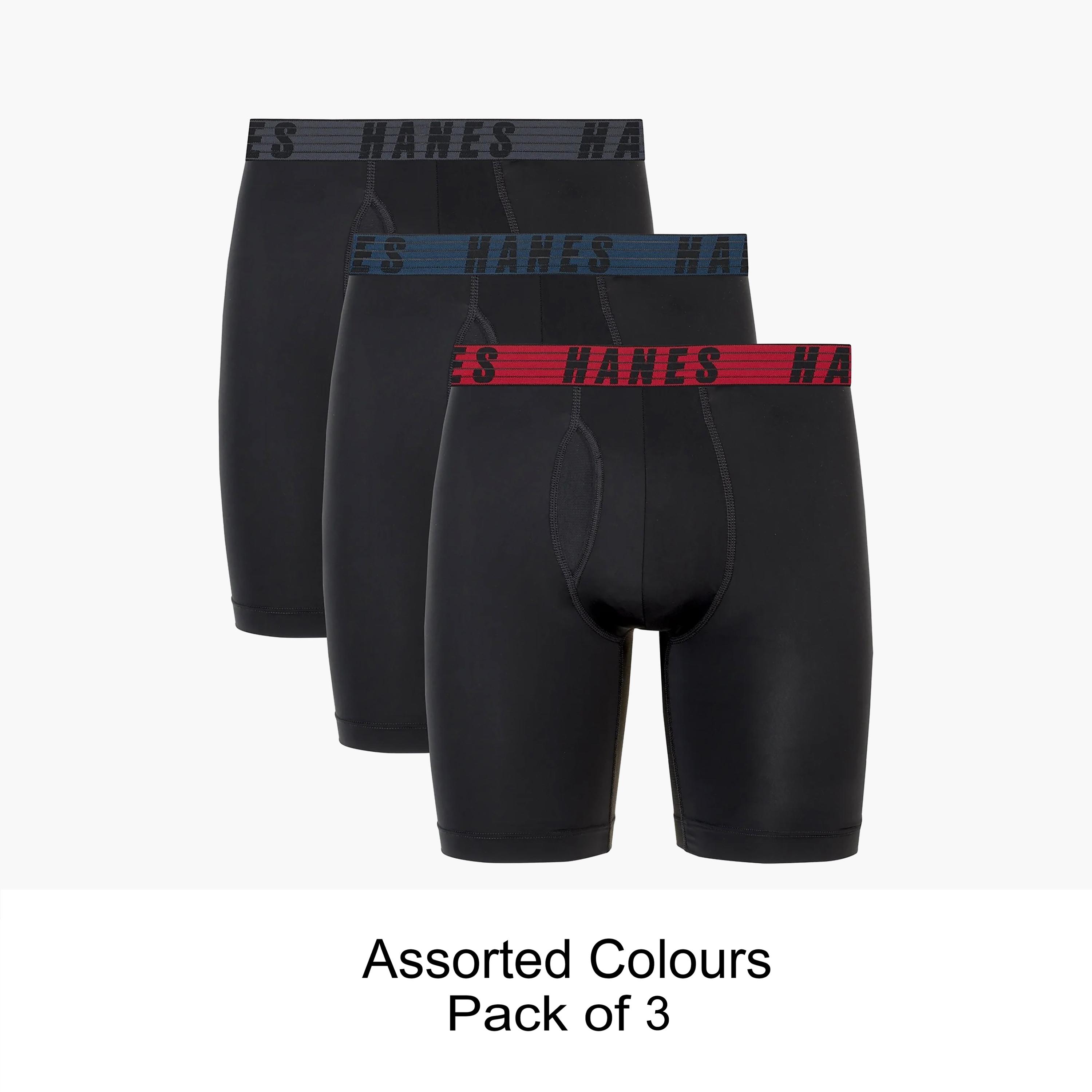 مجموعة متنوعة من 3 سراويل بوكسر رجالية مطبوعة بعلامة تجارية مع حزام خصر من هانز-men-clothing-innerwear-underwear-image-1