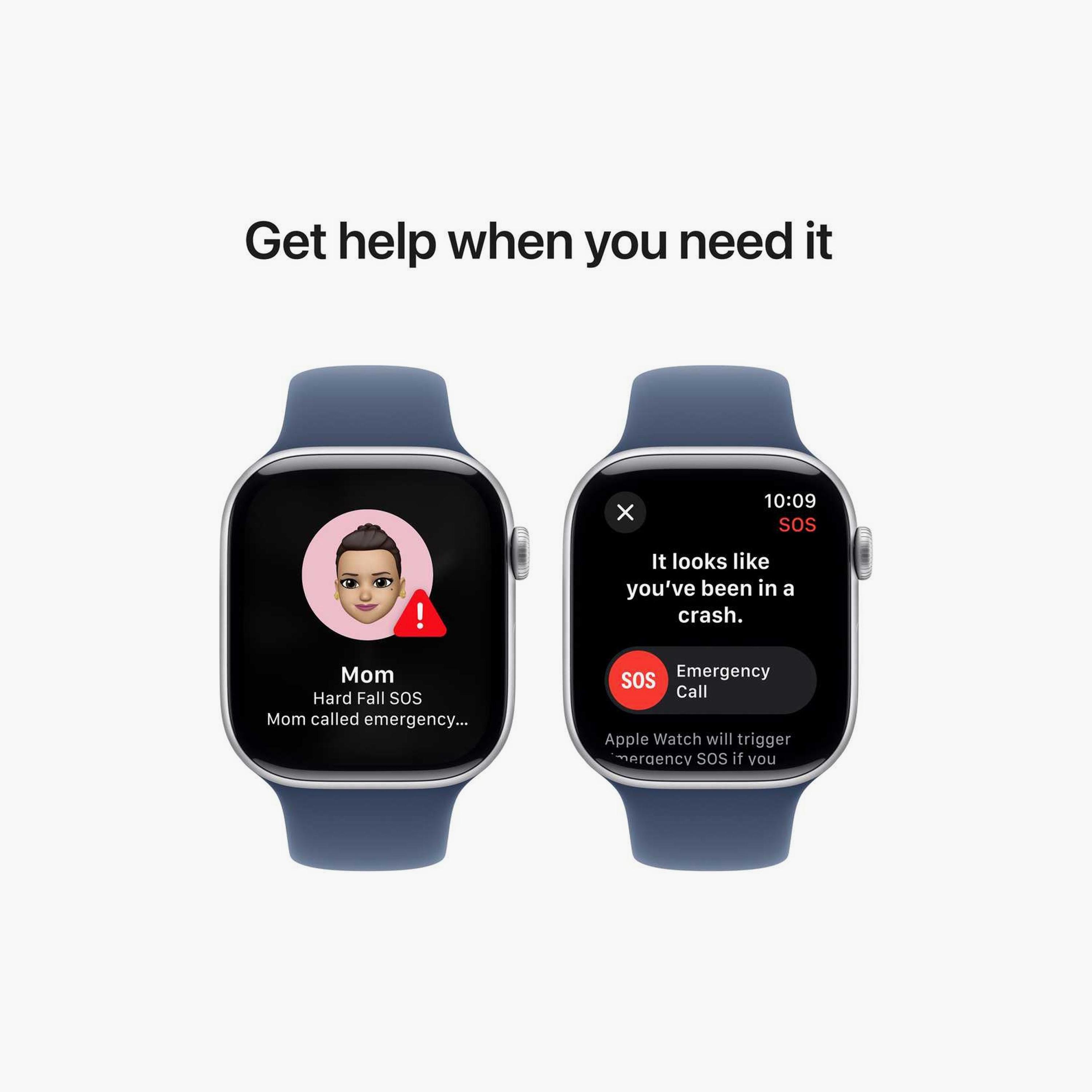 ساعة أبل سيريز 10 جي بي إس 46 ملم حافظة من الألومنيوم الفضي مع سوار رياضي من الدنيم-electronics-smartwatches-image-5