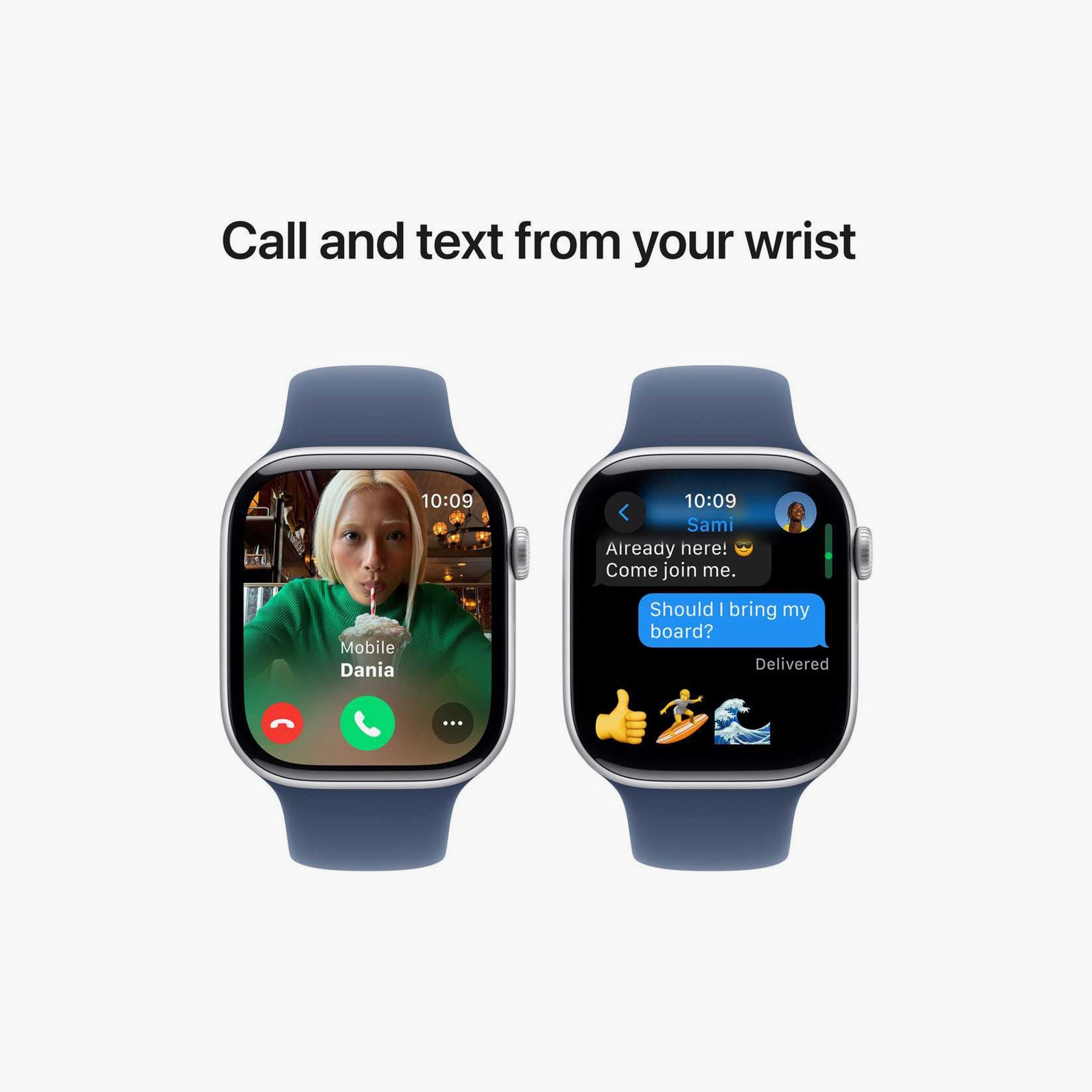 ساعة أبل سيريز 10 جي بي إس 46 ملم حافظة من الألومنيوم الفضي مع سوار رياضي من الدنيم-electronics-smartwatches-image-6