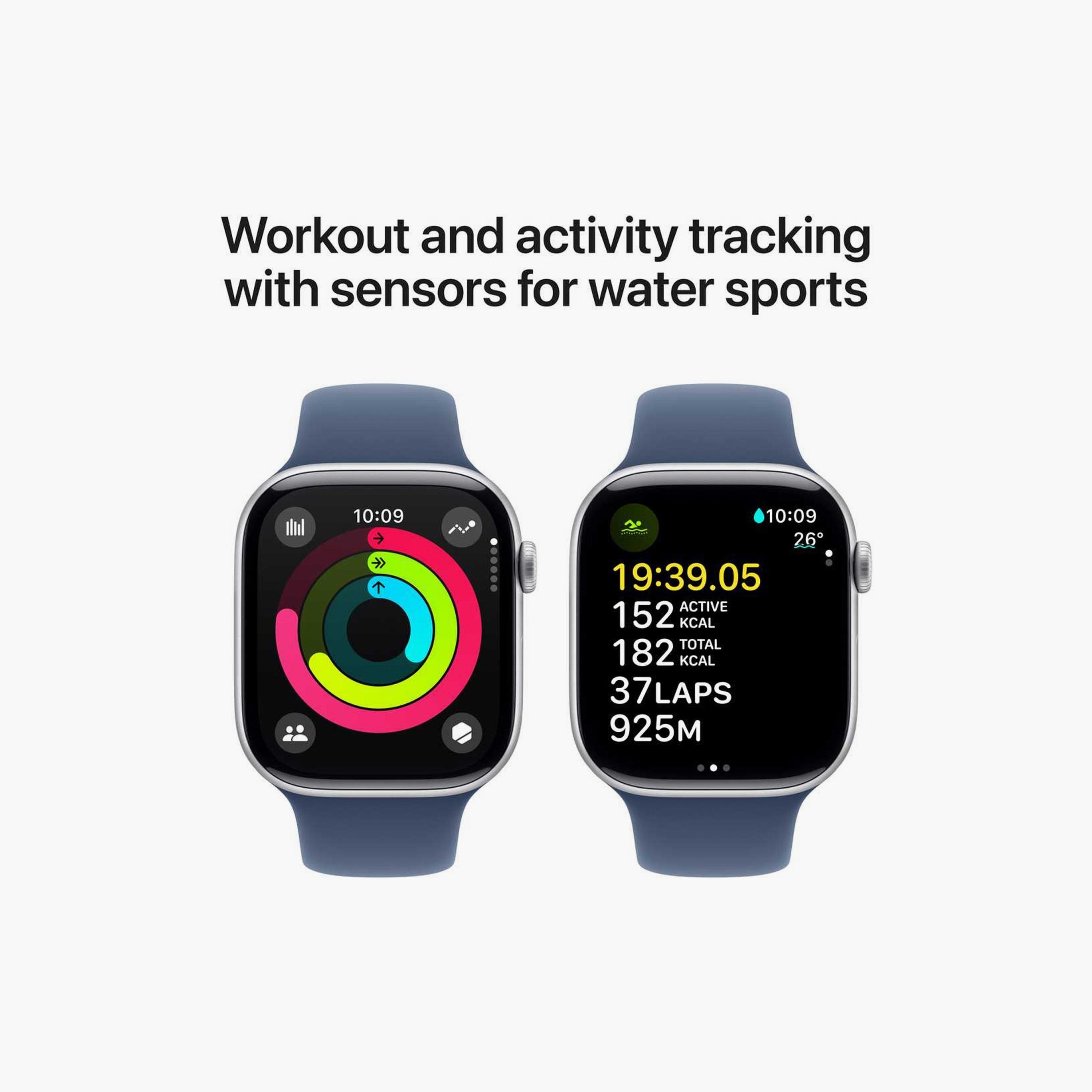 ساعة أبل سيريز 10 GPS + جراب تيتانيوم ذهبي خلوي 42 مم مع سوار رياضي ستارلايت-electronics-smartwatches-image-3