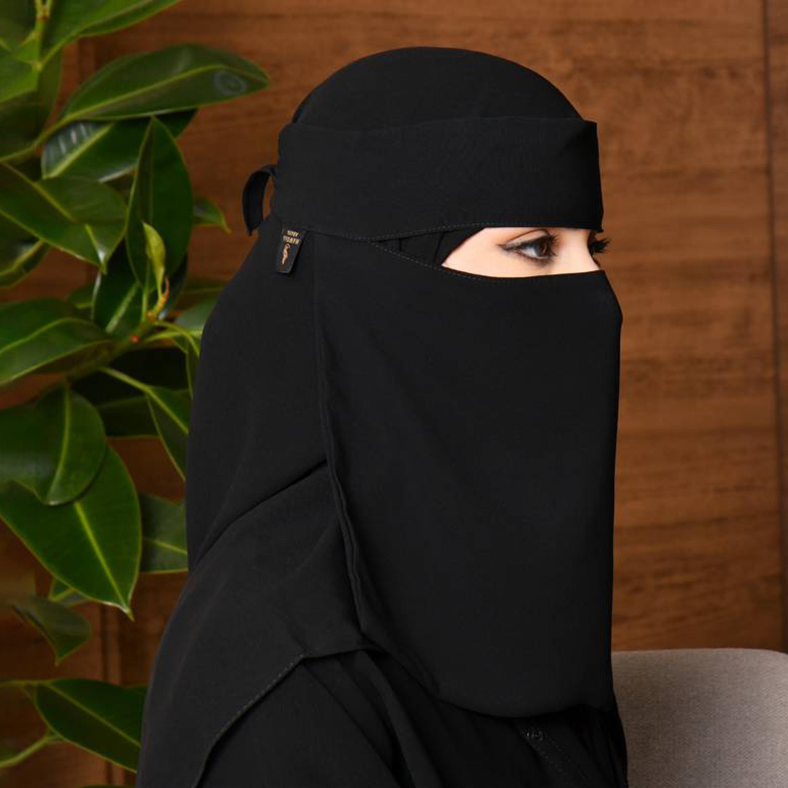 Beyond Abaya Black Plain Women's Niqab-women-arabicclothing-headscarf-niqab-image-2