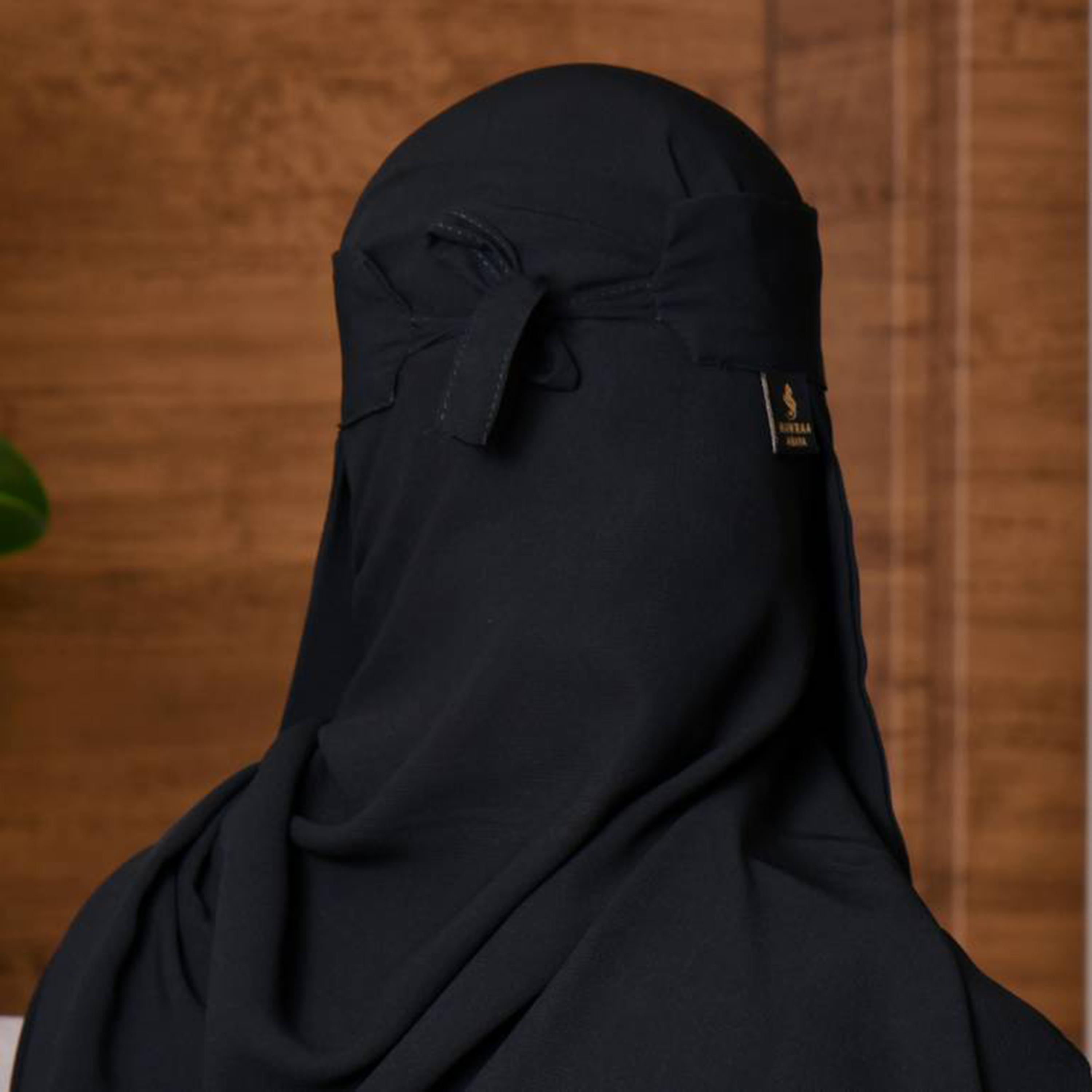 Beyond Abaya Black Plain Women's Niqab-women-arabicclothing-headscarf-niqab-image-3