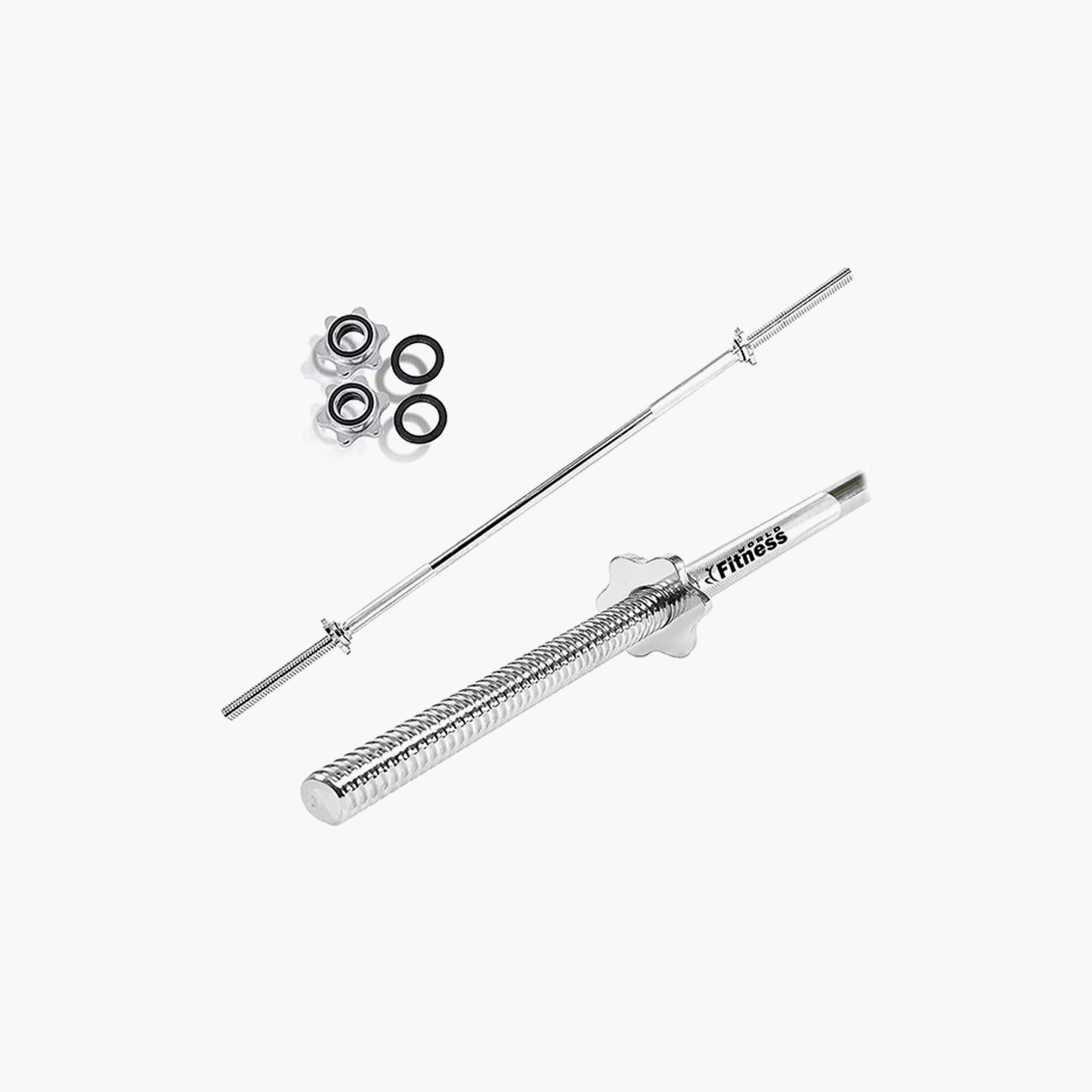 Straight Body Bar - Silver-sports-gear-gym-image-1
