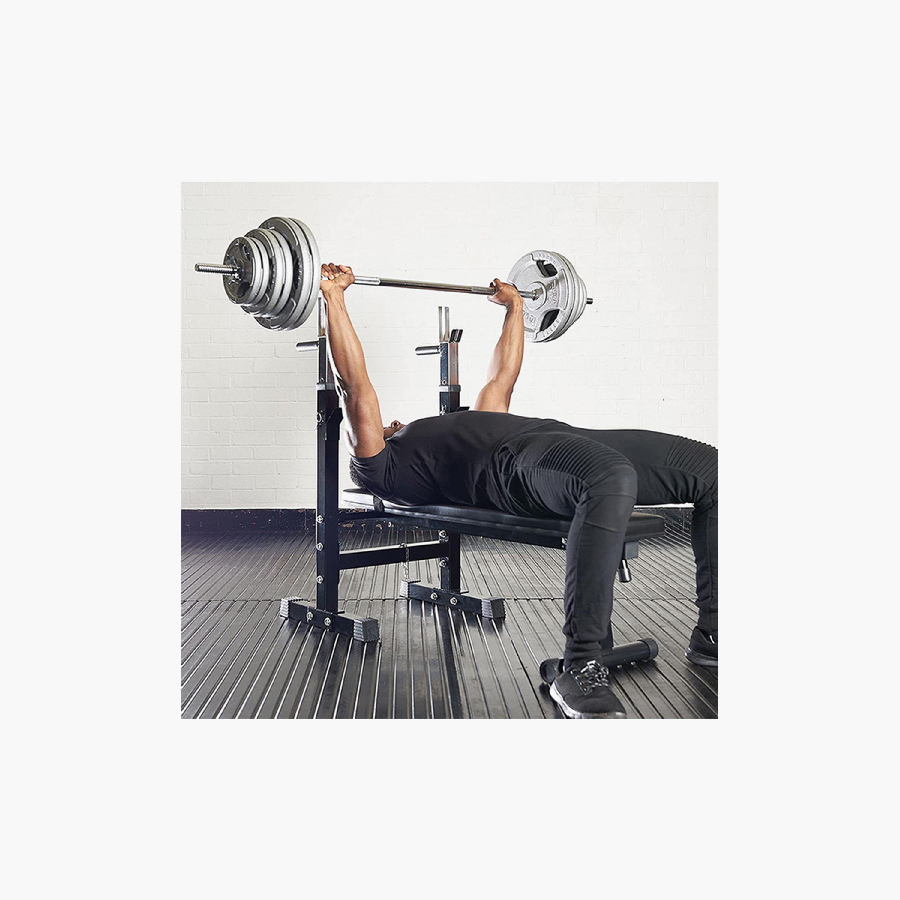 Straight Body Bar - Silver-sports-gear-gym-image-4