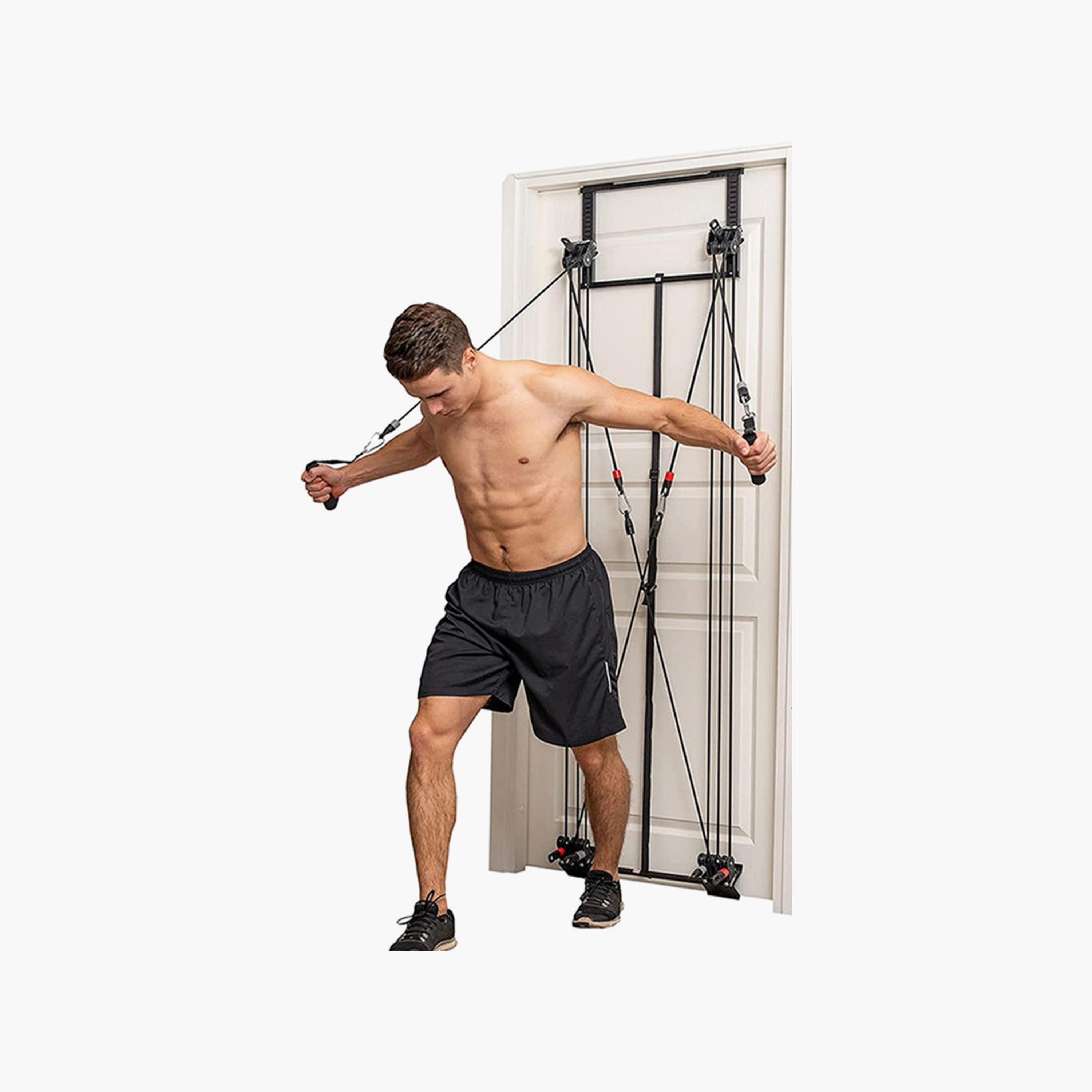 Body Exercise Arm Machine, 20 Kg - Black-sports-gear-gym-image-1