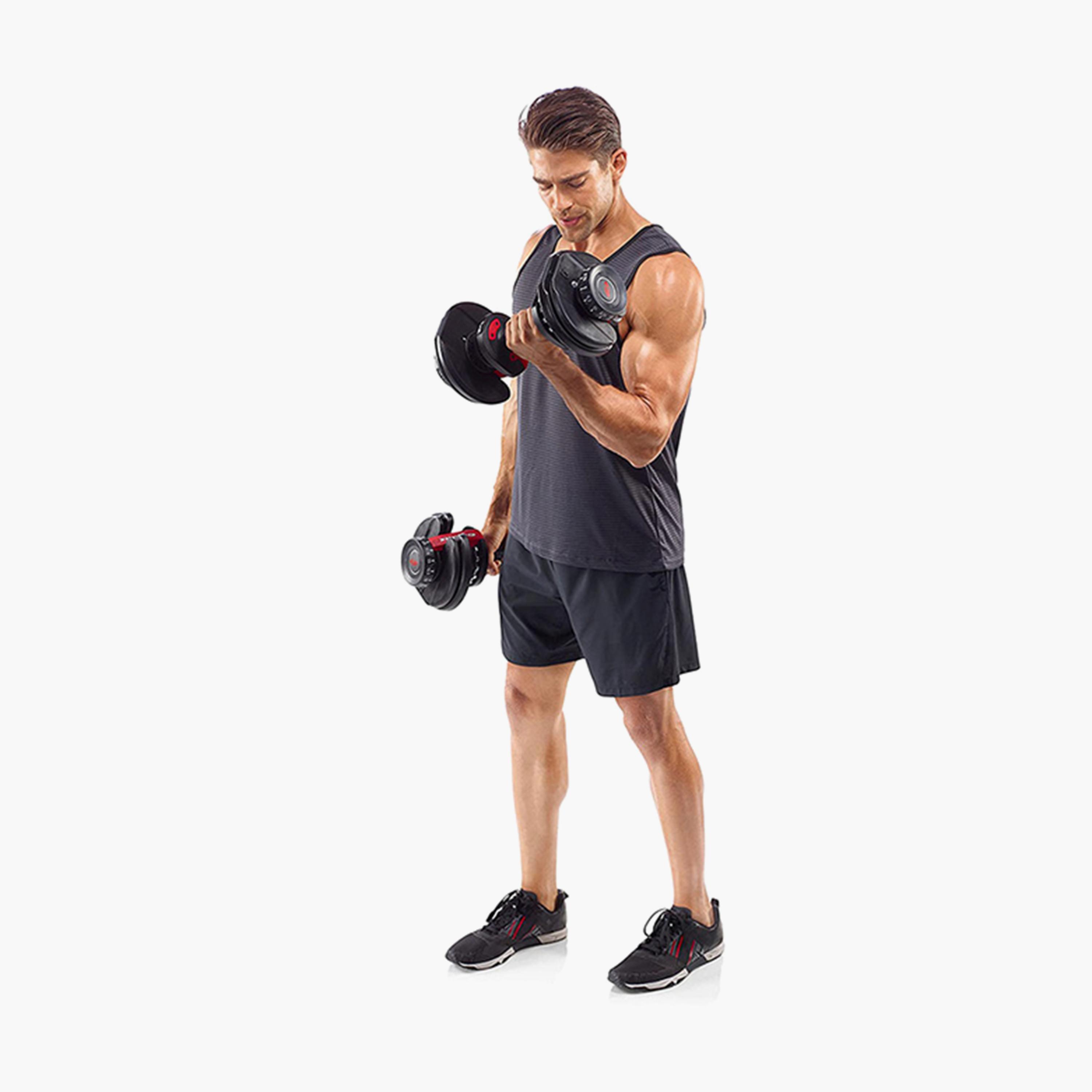 Gym Exercise Training Equipment Adjustable Dumbbell, 24 Kg - Black-sports-gear-gym-image-3