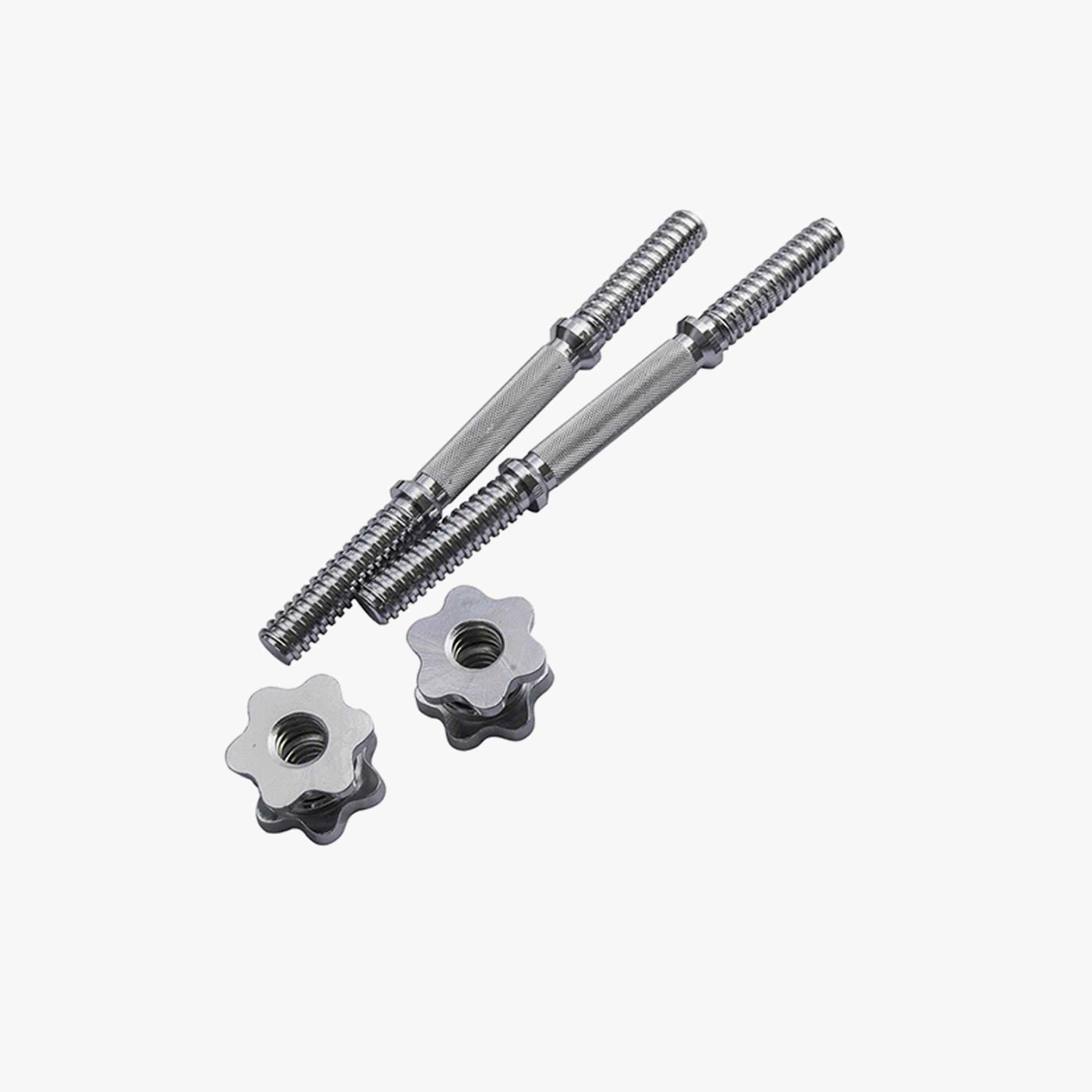 Integrated Dumbbell Kit, 20 Kg - Black and Silver-sports-gear-gym-image-4