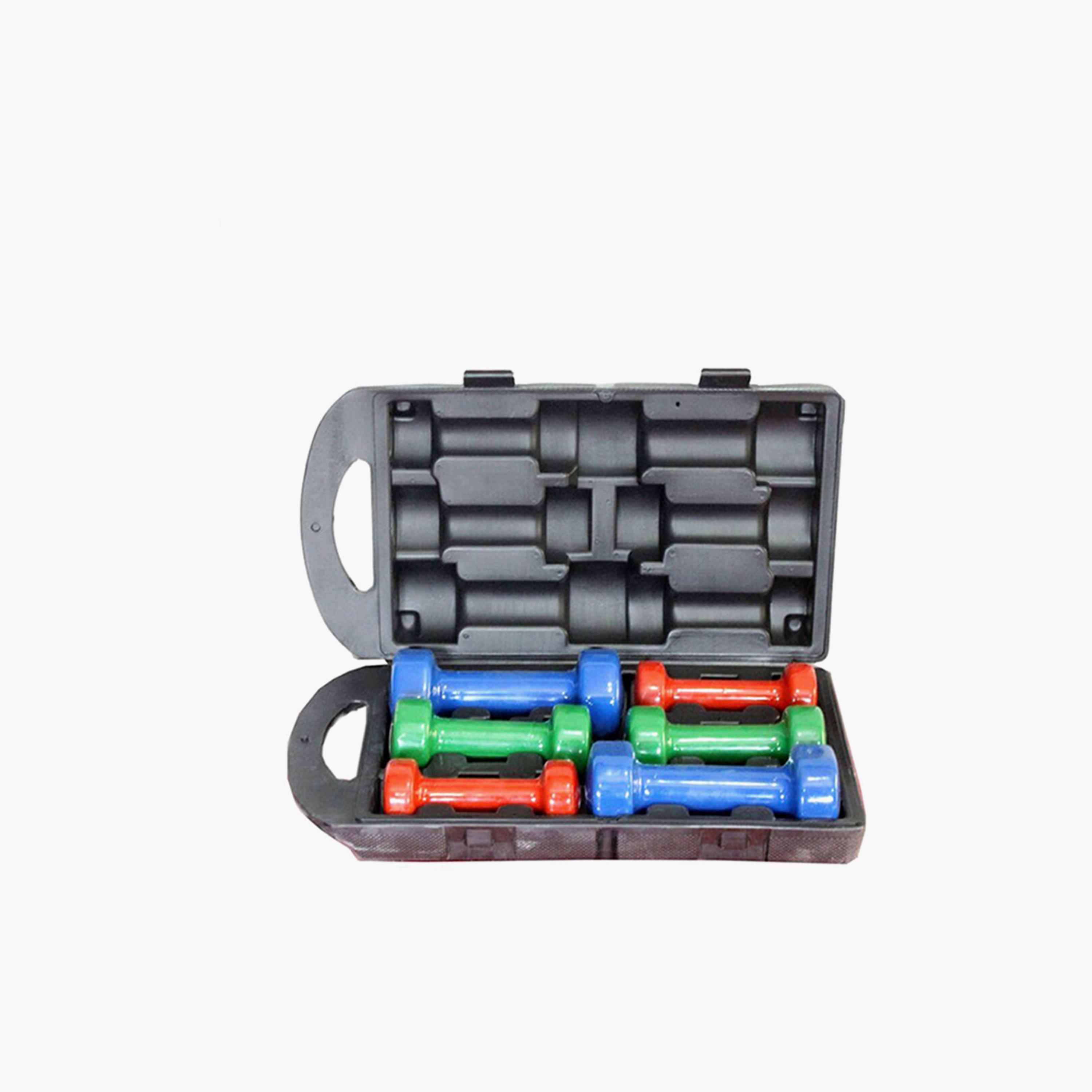 Dumbbell Set, 10 Kg, 6-Piece - Multicolour-sports-gear-gym-image-1