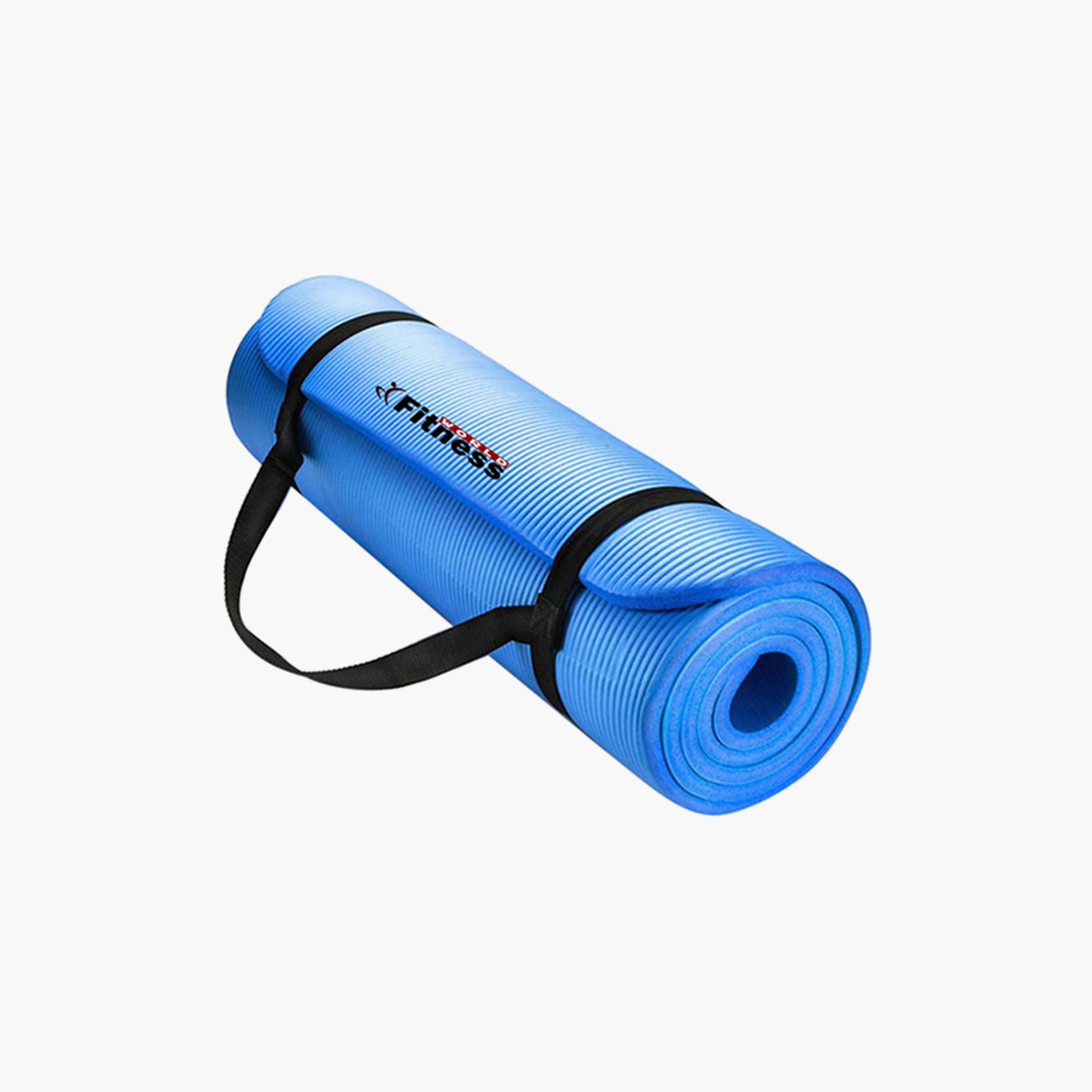 Anti-Skid Exercise Mat, 173 x 61 cm - Blue-sports-gear-gym-image-2