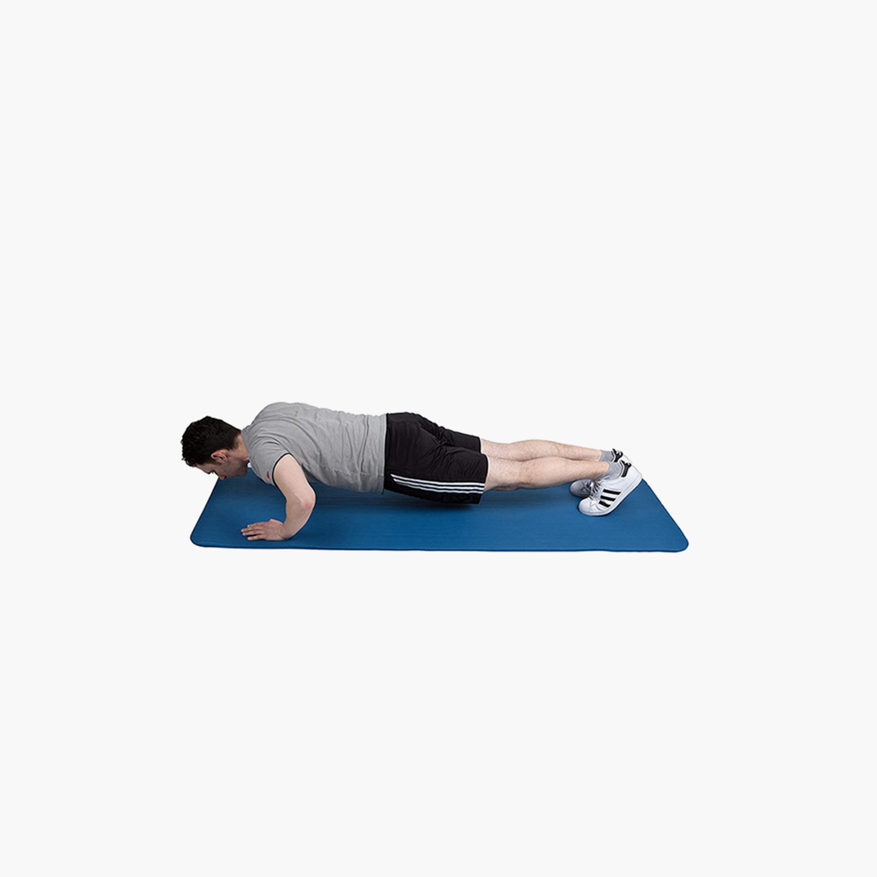 Anti-Skid Exercise Mat, 173 x 61 cm - Blue-sports-gear-gym-image-4