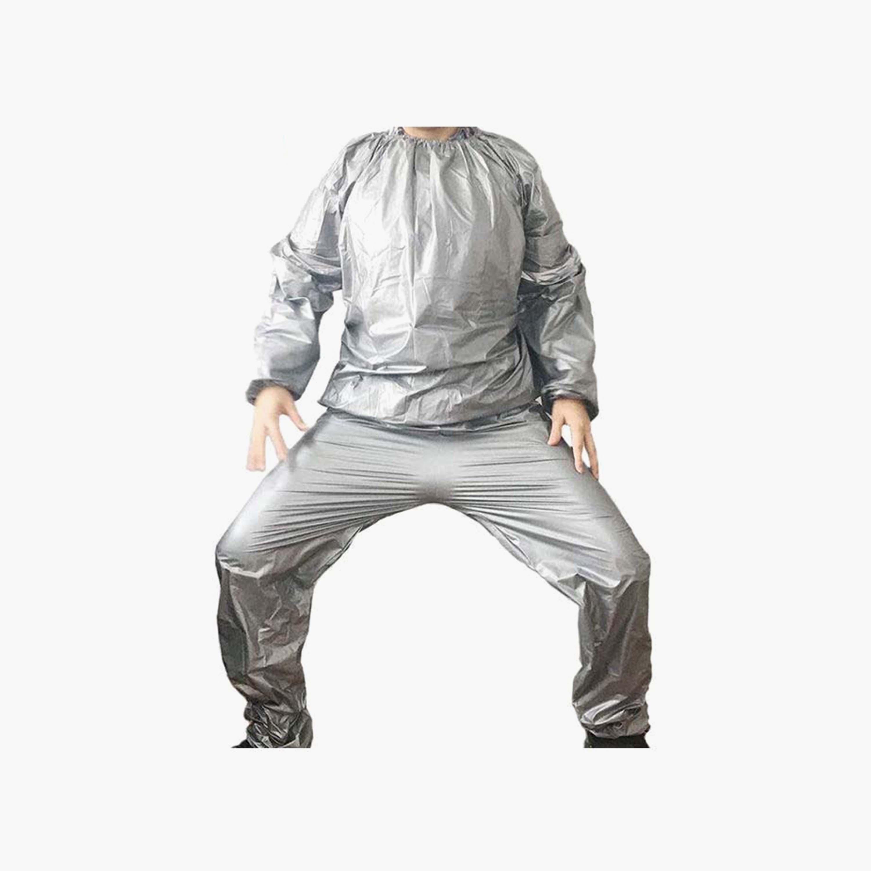 بدلة الساونا العالمية للتخسيس وإذابة الدهون، إكس إل - فضي-sports-gear-supports-image-4