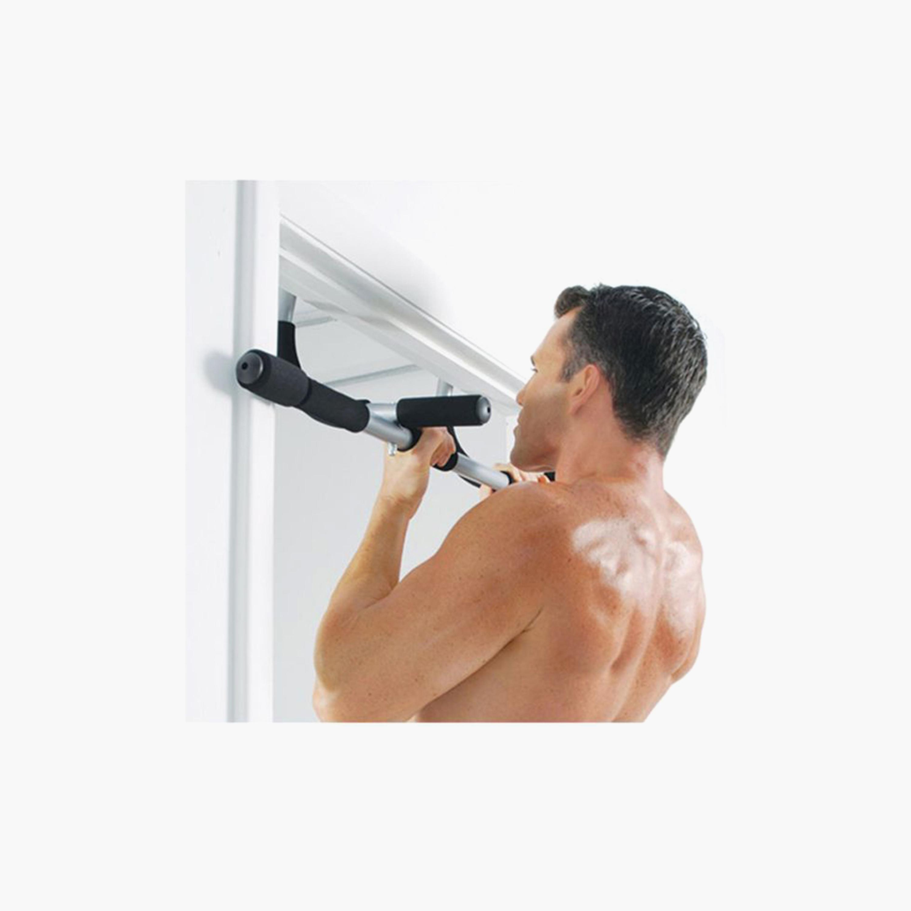 Home Exercise Bar, 20 inch - Black and Grey-sports-gear-gym-image-2