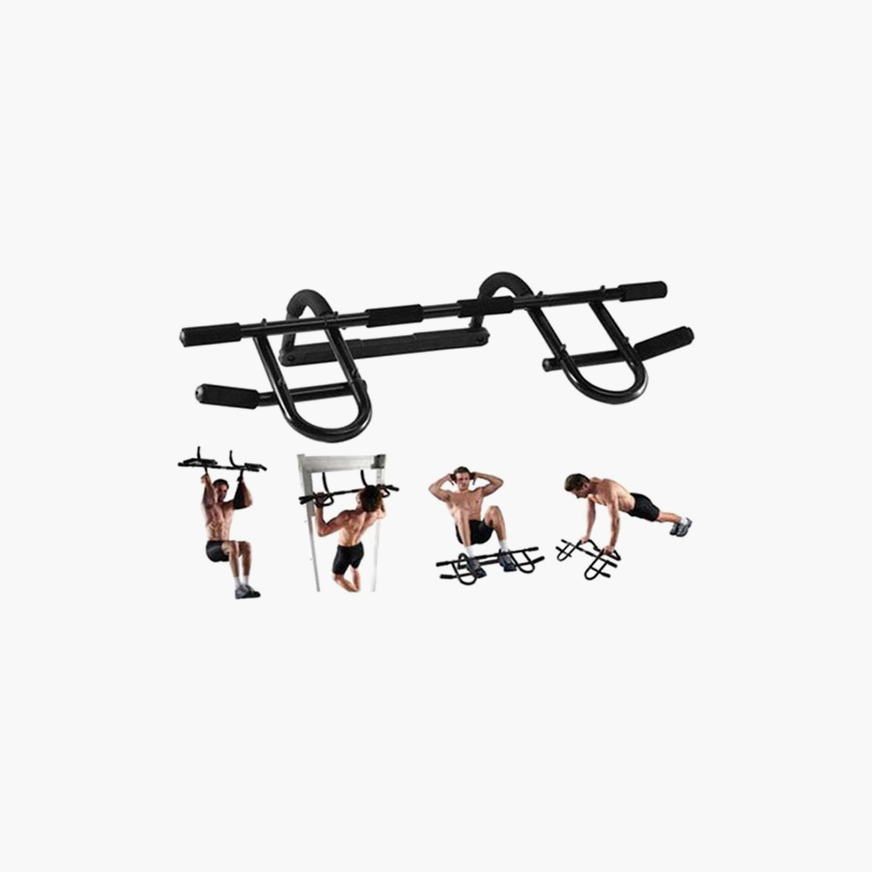 Multi-Grip Doorway Pull Up Bar - Black-sports-gear-gym-image-4
