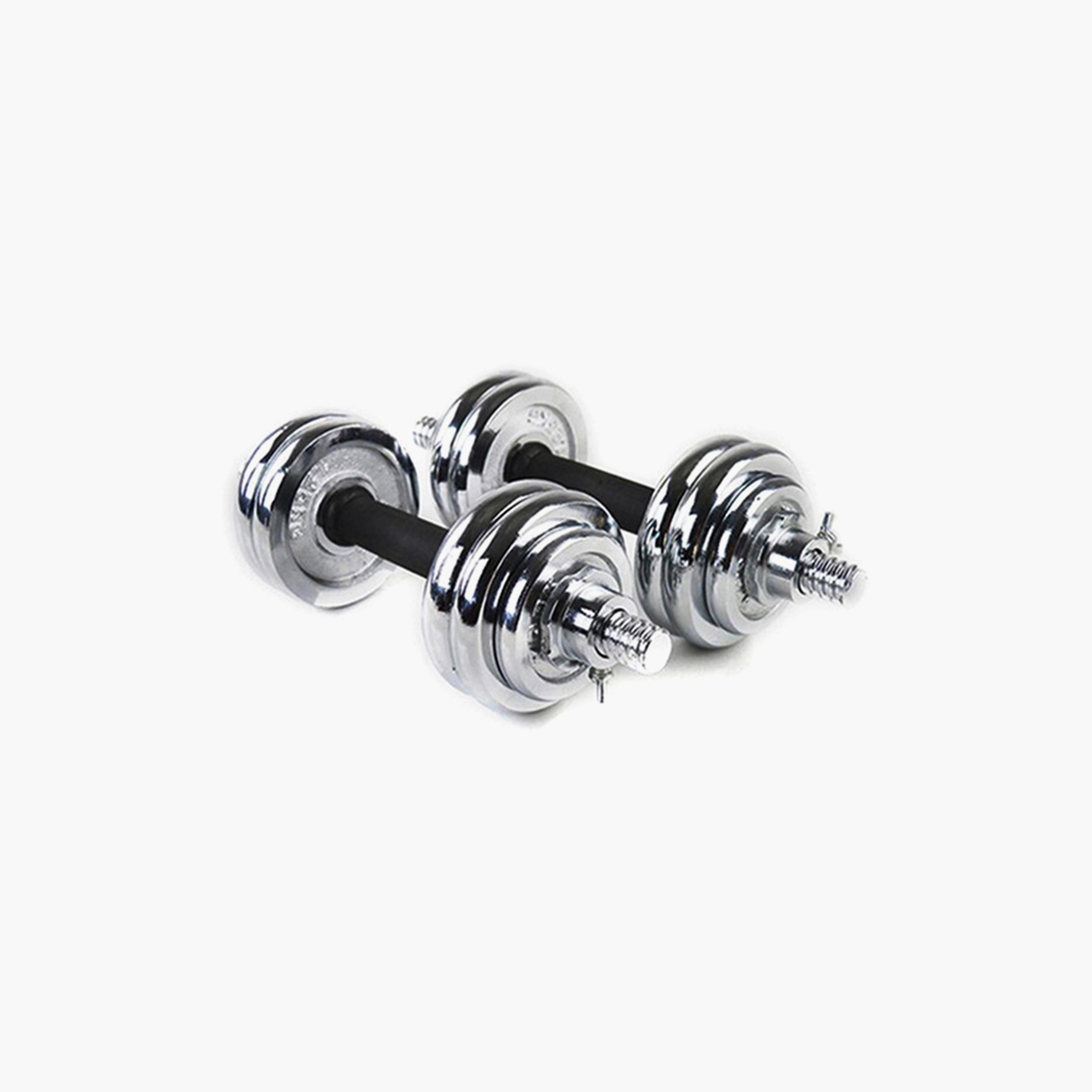 Integrated Weight Range 20 Kg - Silver and Black-sports-gear-gym-image-2