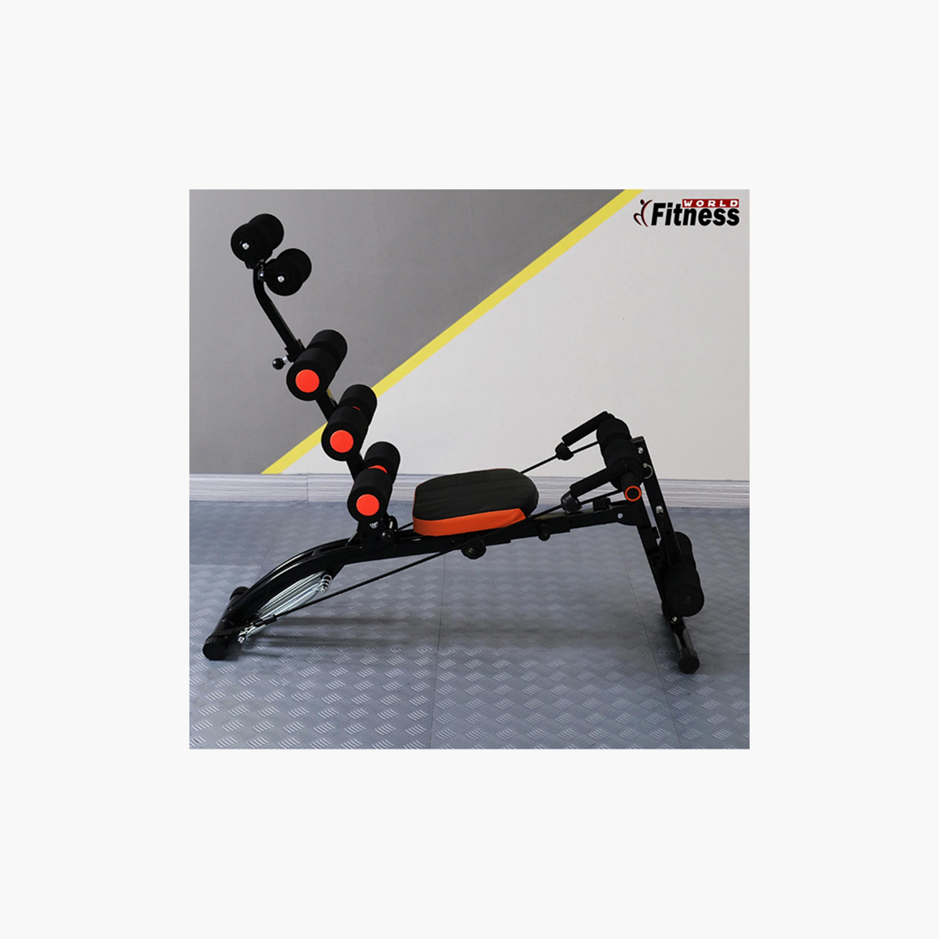 Six Pack Integrated Home Machine FW022 - Black and Orange-sports-gear-gym-image-3