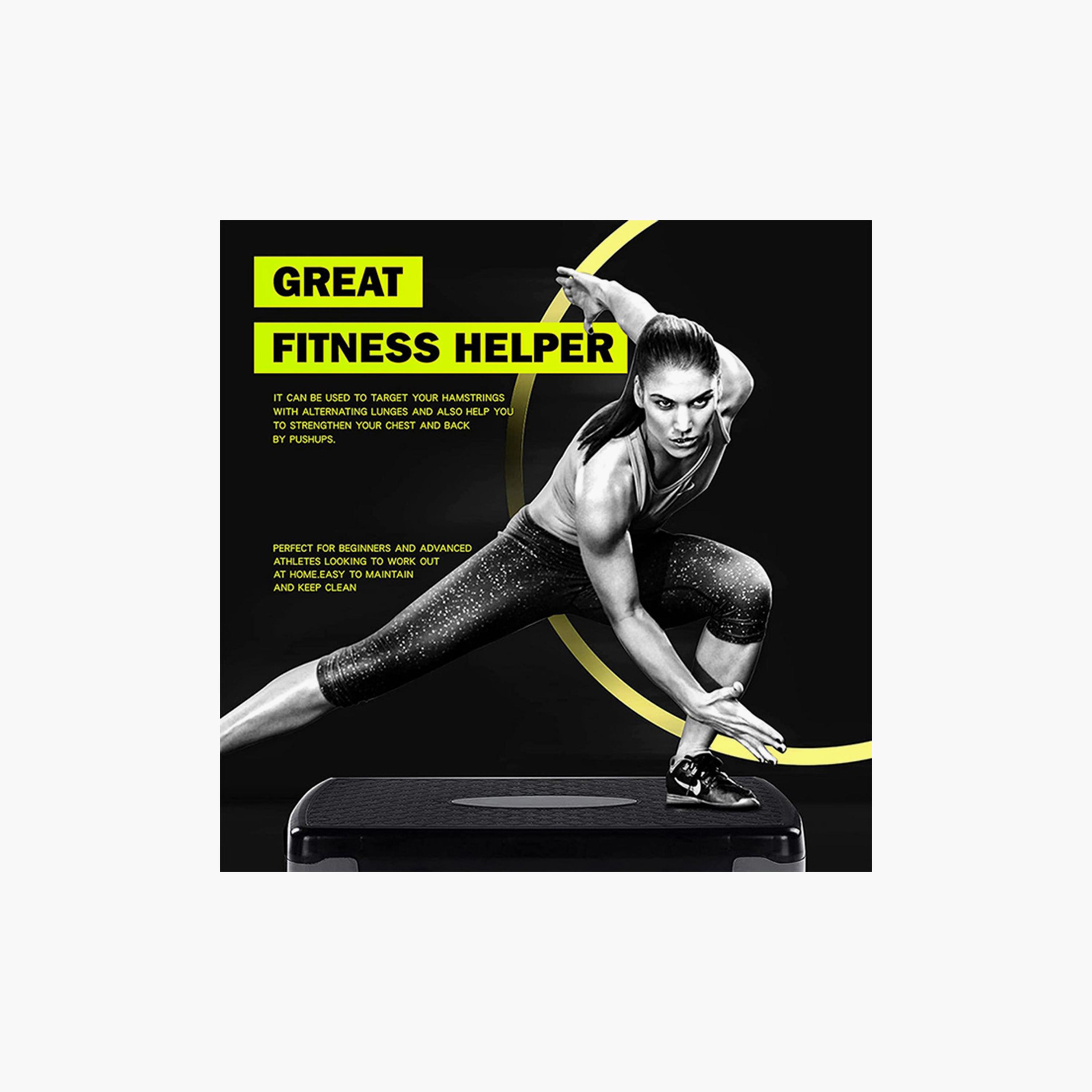 Anti-Slip Exercise Stepper - Black and Grey-sports-gear-gym-image-4