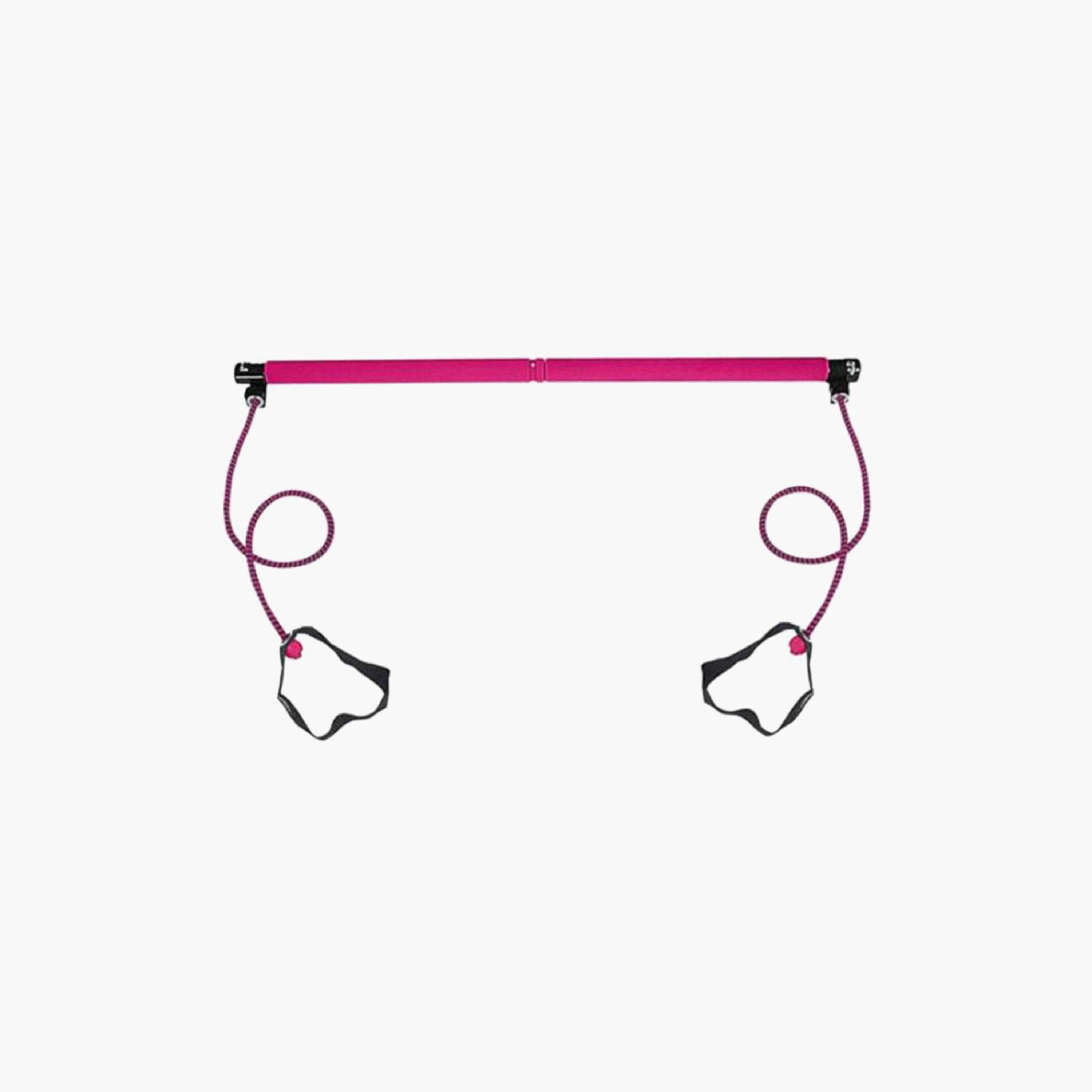 Bar With Rubber Belts For Arms and Legs Training - Pink-sports-gear-gym-image-1