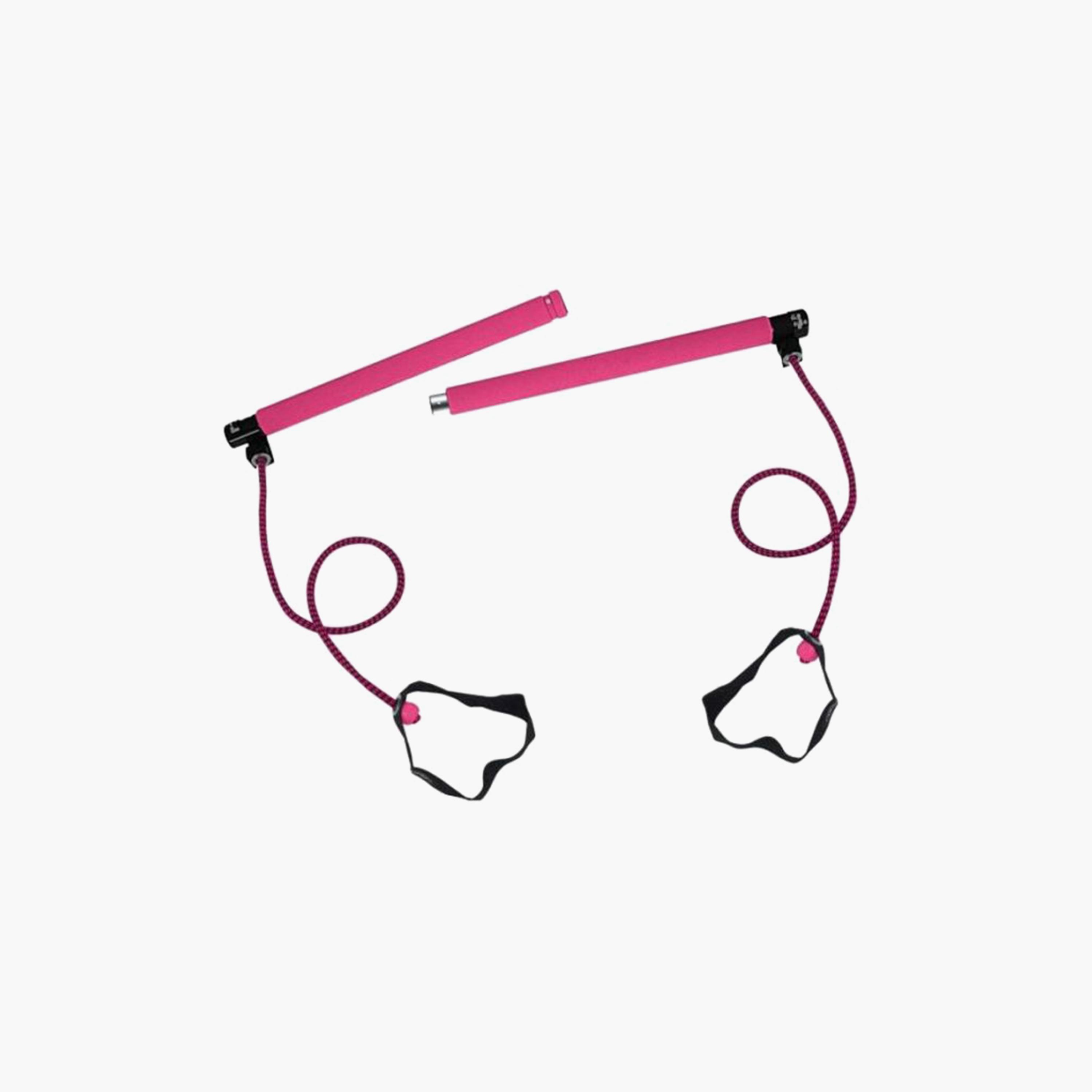 Bar With Rubber Belts For Arms and Legs Training - Pink-sports-gear-gym-image-2