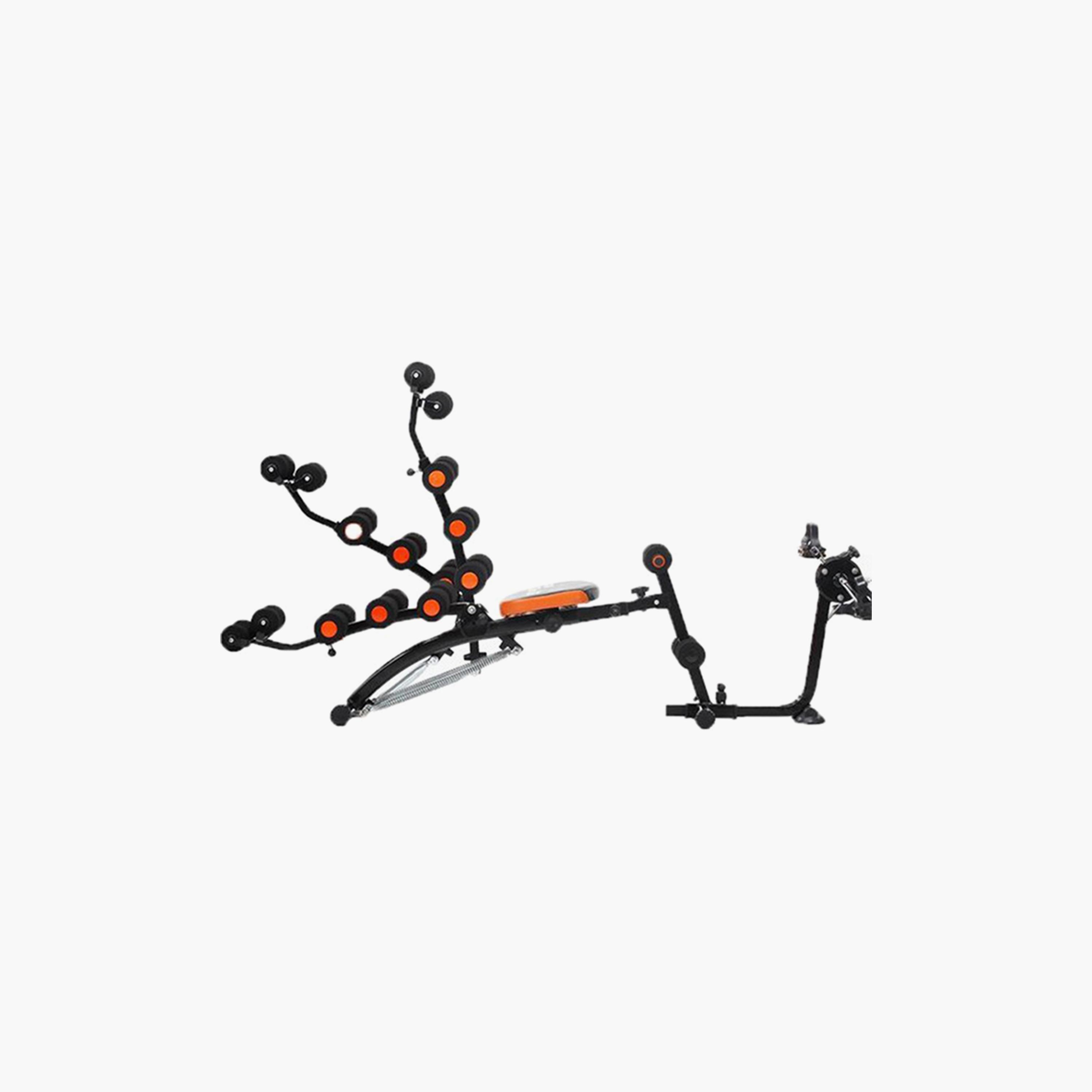 Abdominal Exercise Machine with Wheel - Black and Orange-sports-gear-gym-image-4