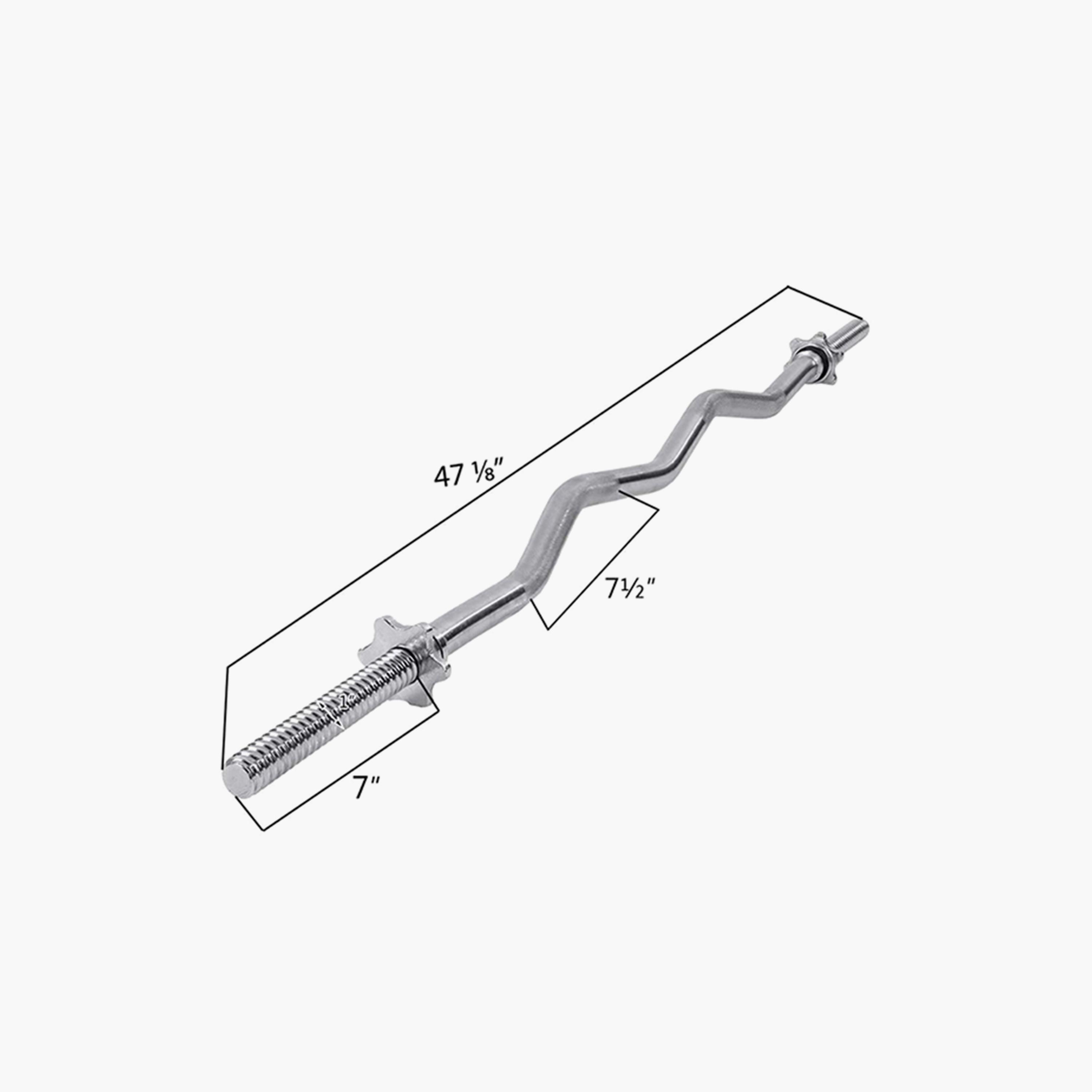 Training Bar - Silver-sports-gear-gym-image-4