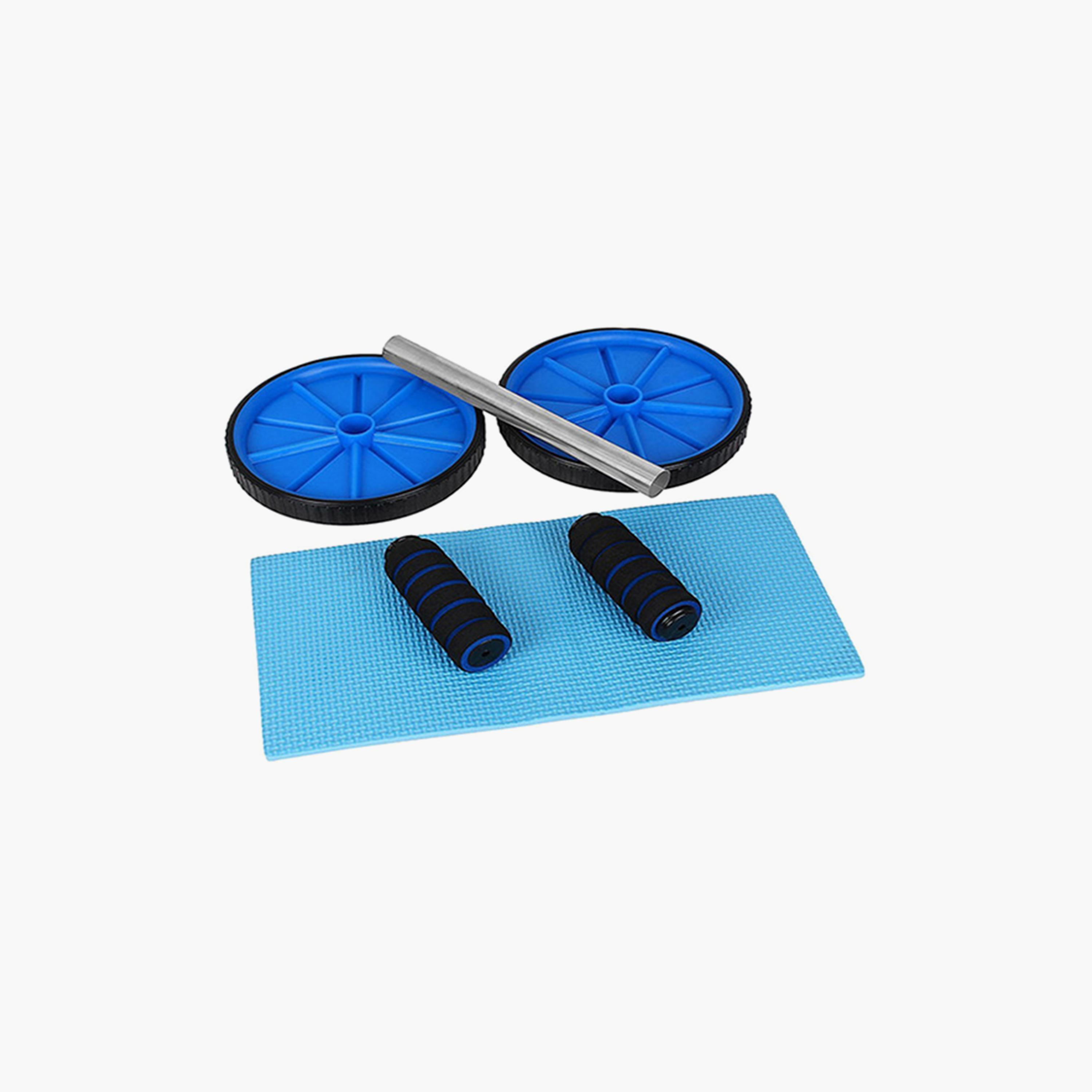 Double Wheel-Ab Power Roller - Blue and Black-sports-gear-gym-image-3