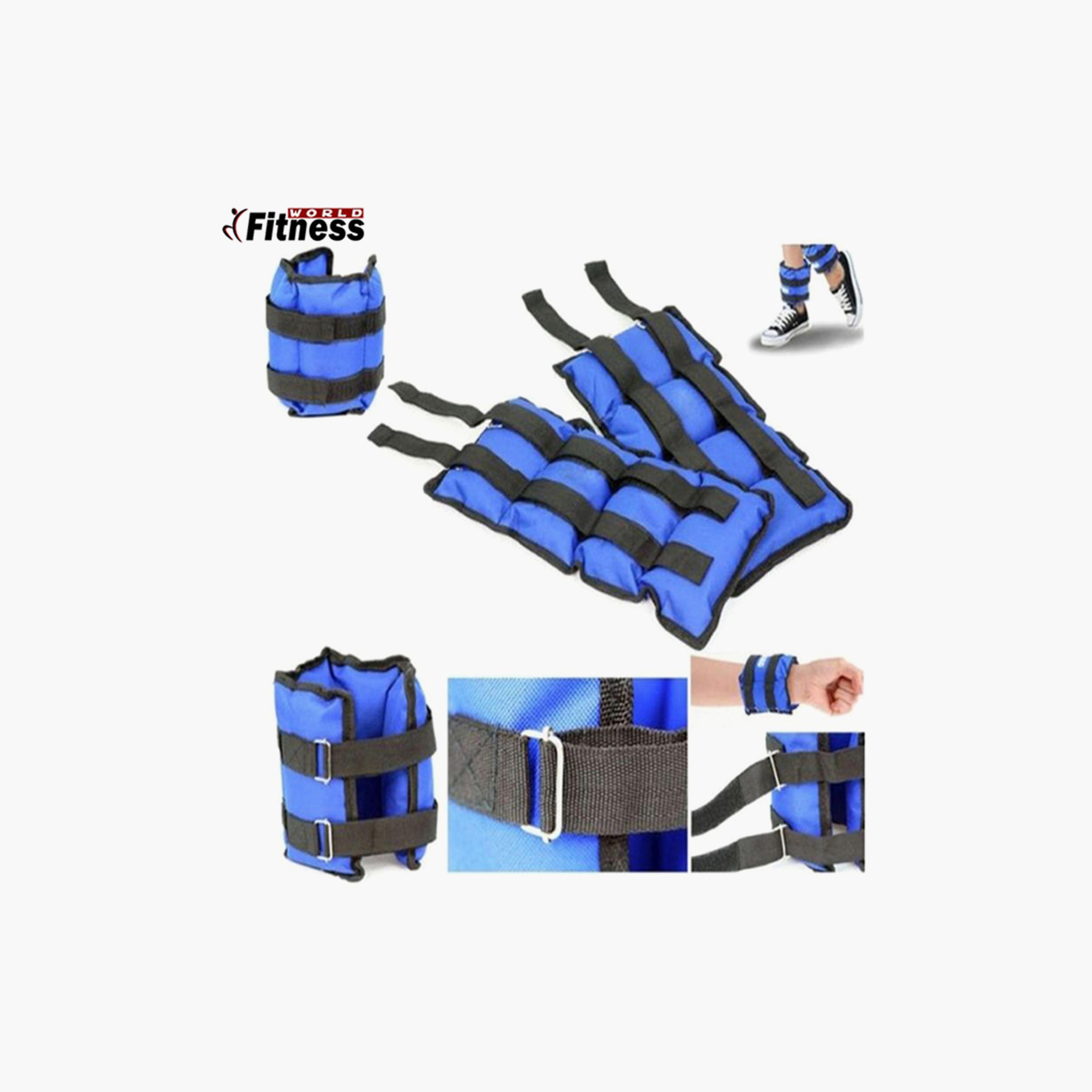كيس أوزان رملية للذراعين ذو قطعتين مع 6 كجم - أزرق وأسود-sports-gear-gym-image-4