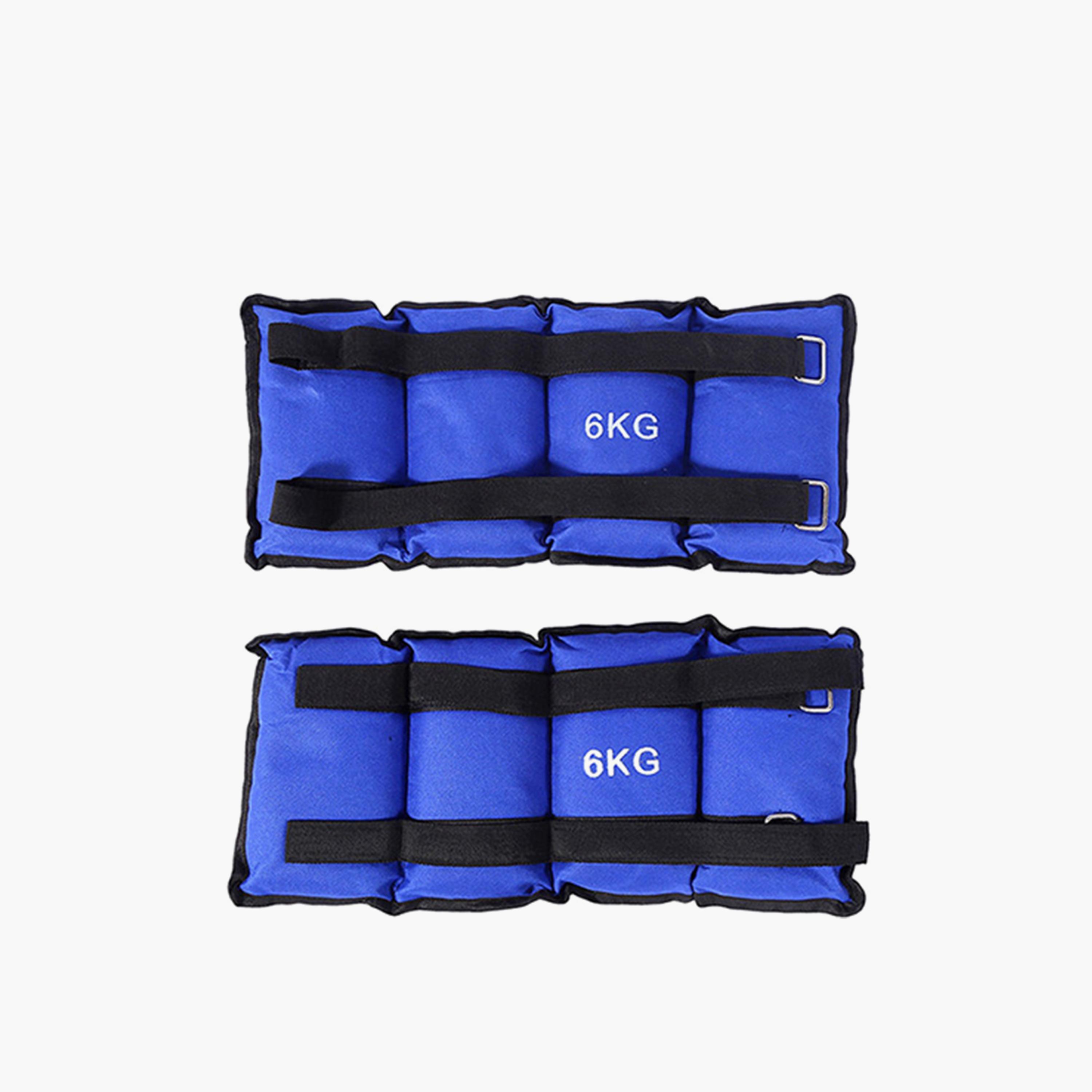 Adjustable Sand Bag For Arm and Feet, 6 Kg, 2 Pieces - Blue-sports-gear-gym-image-3