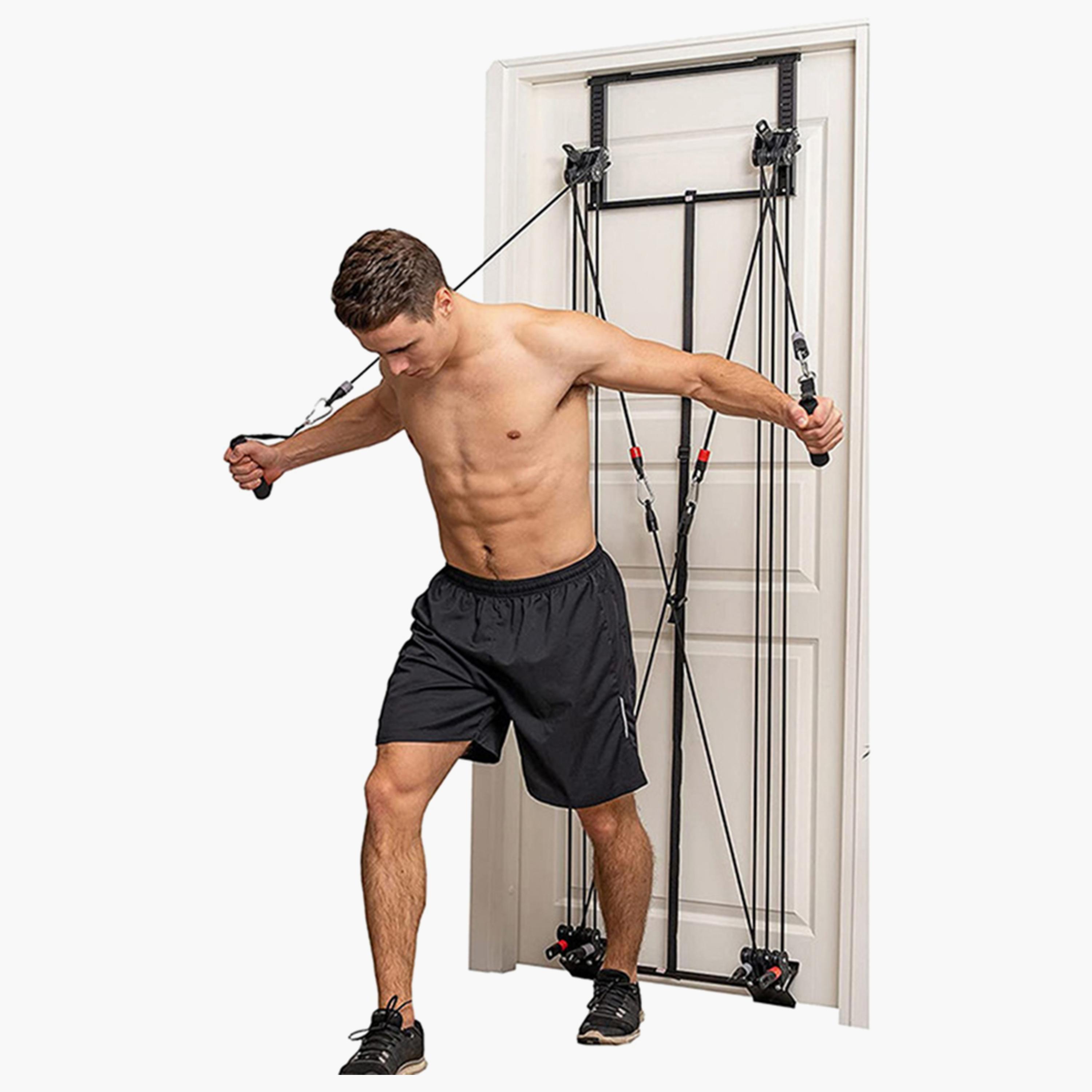 Full Body Exercise Tower Set, 6-Piece - Black and Red-sports-gear-gym-image-1