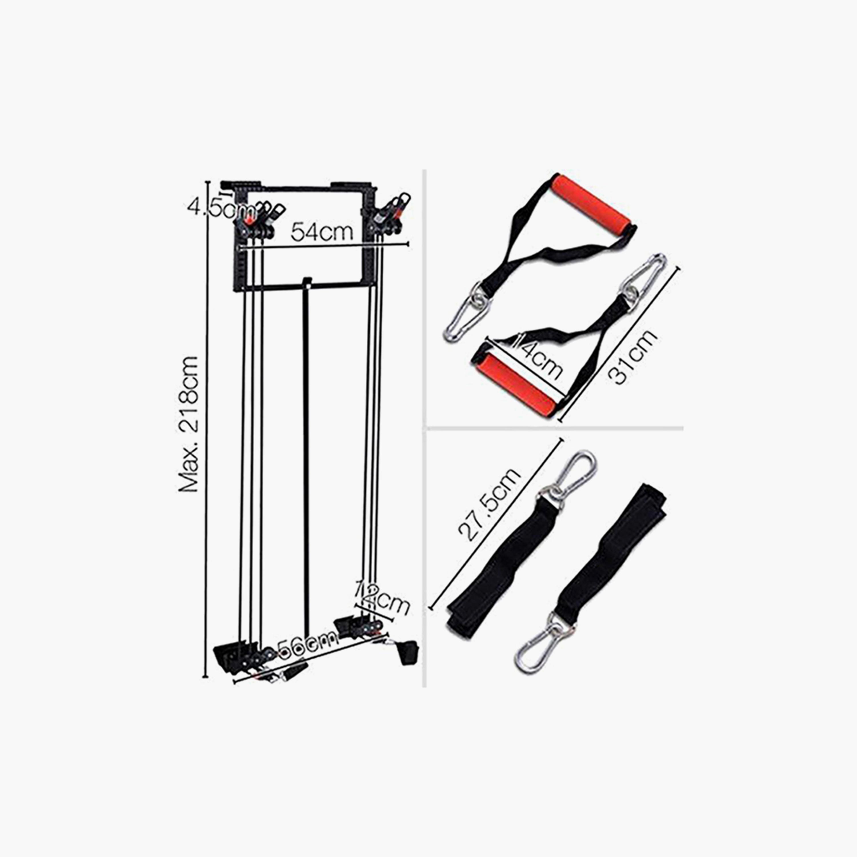 Full Body Exercise Tower Set, 6-Piece - Black and Red-sports-gear-gym-image-4