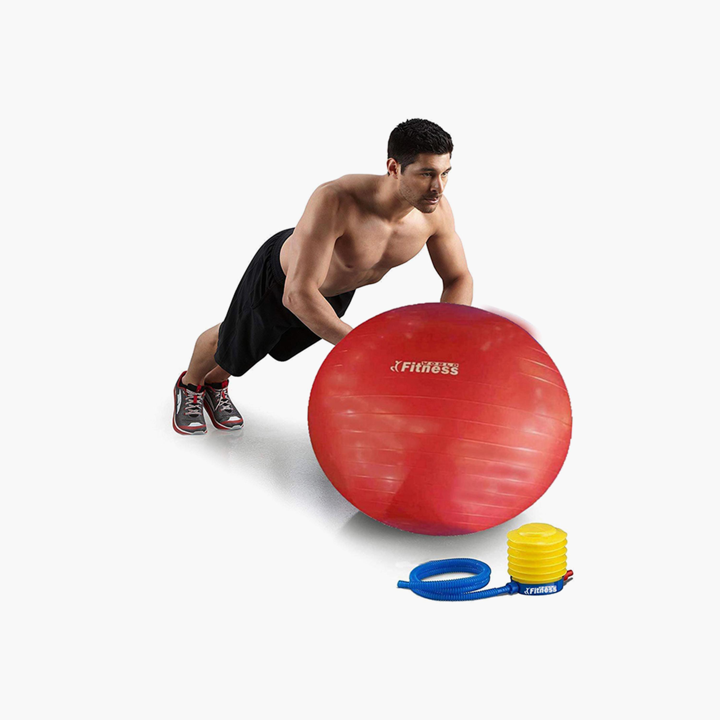 Exercise Swiss Ball, 75 cm - Red-sports-gear-gym-image-4