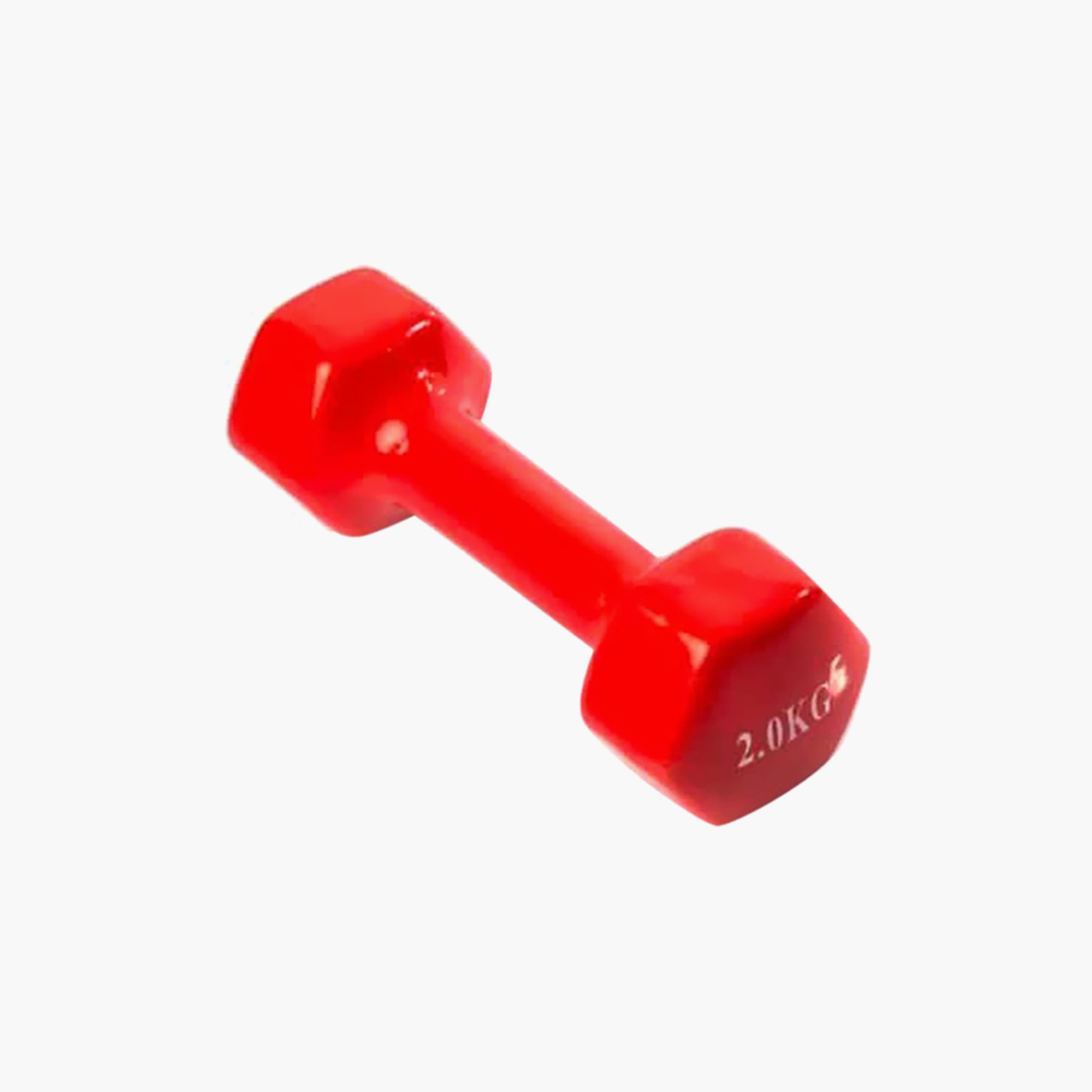Dumbbell Weight, 2 Kg - Red-sports-gear-gym-image-1