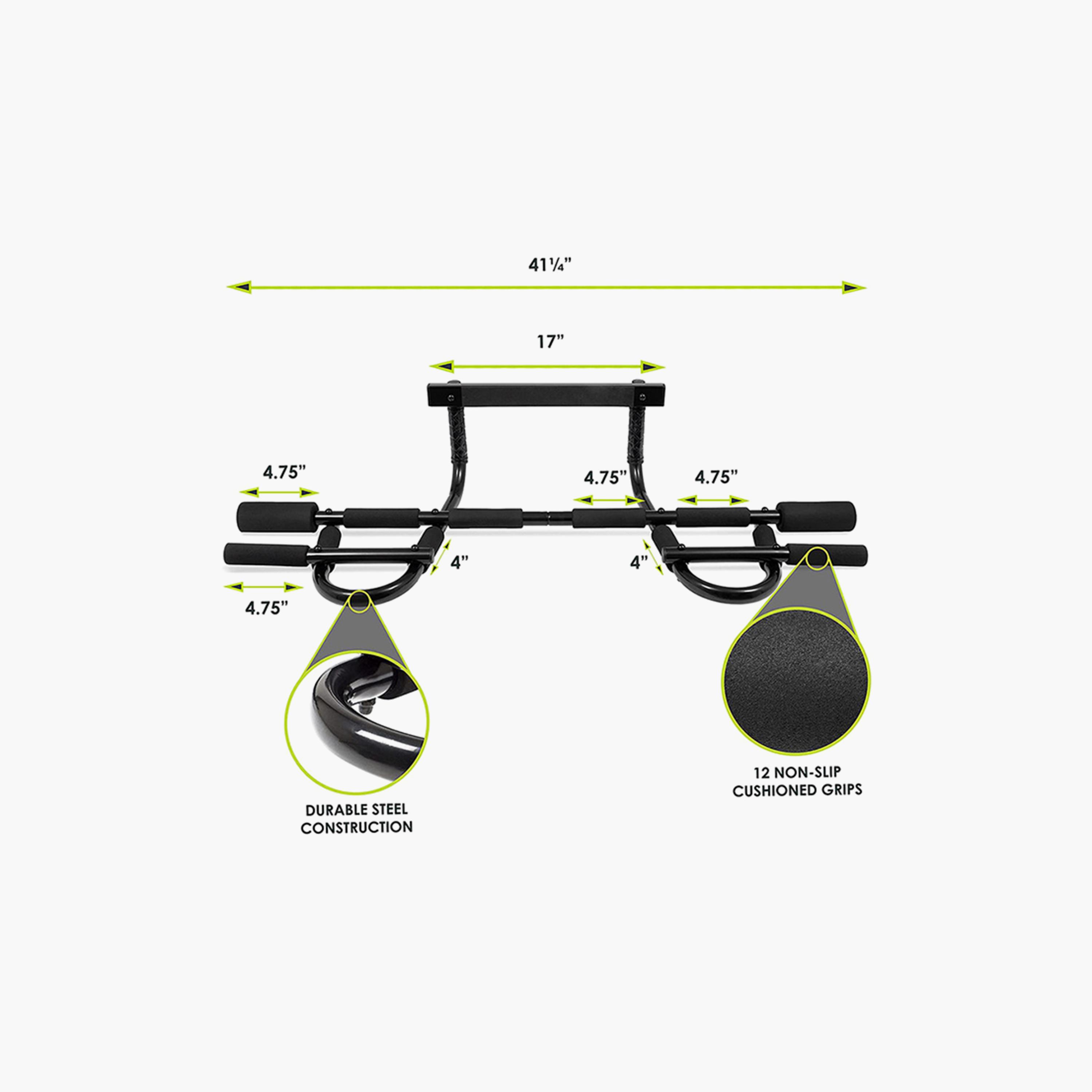 Hand Grip Pull-Up Bar - Black-sports-gear-gym-image-2