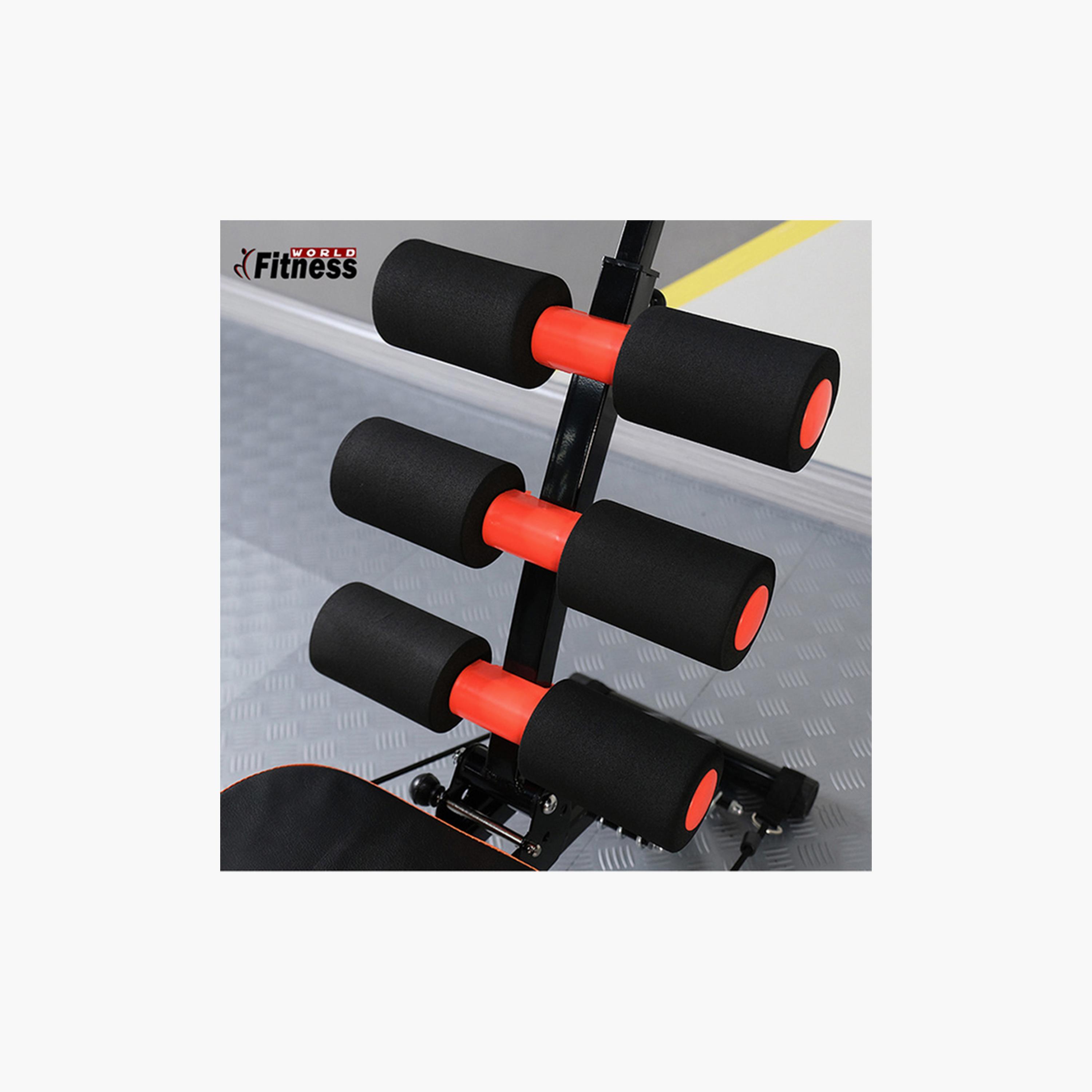 Multiple Abdominal Exercises Bench - Black and Orange-sports-gear-gym-image-4