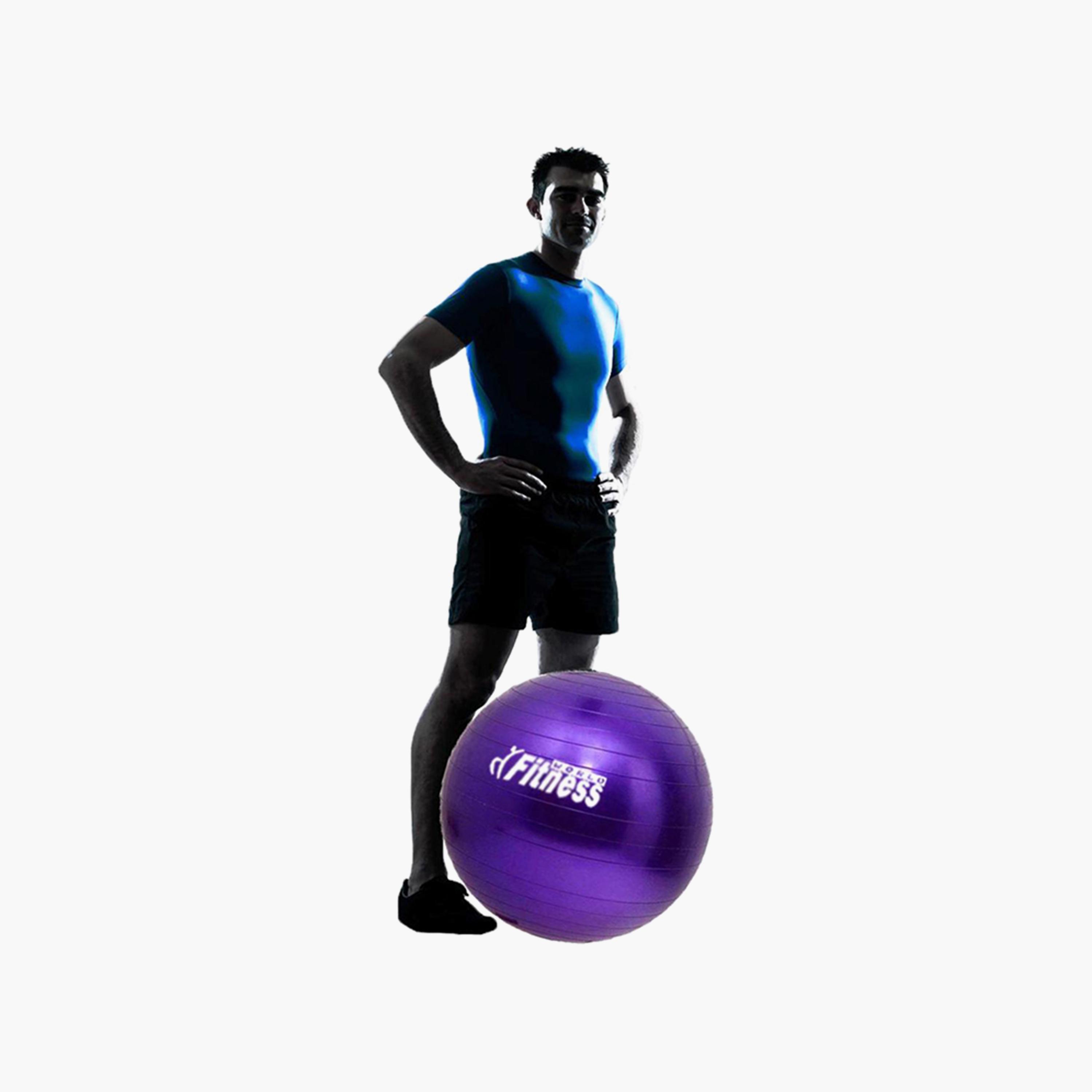 Yoga Exercise Ball, 65 cm - Purple-sports-gear-gym-image-4
